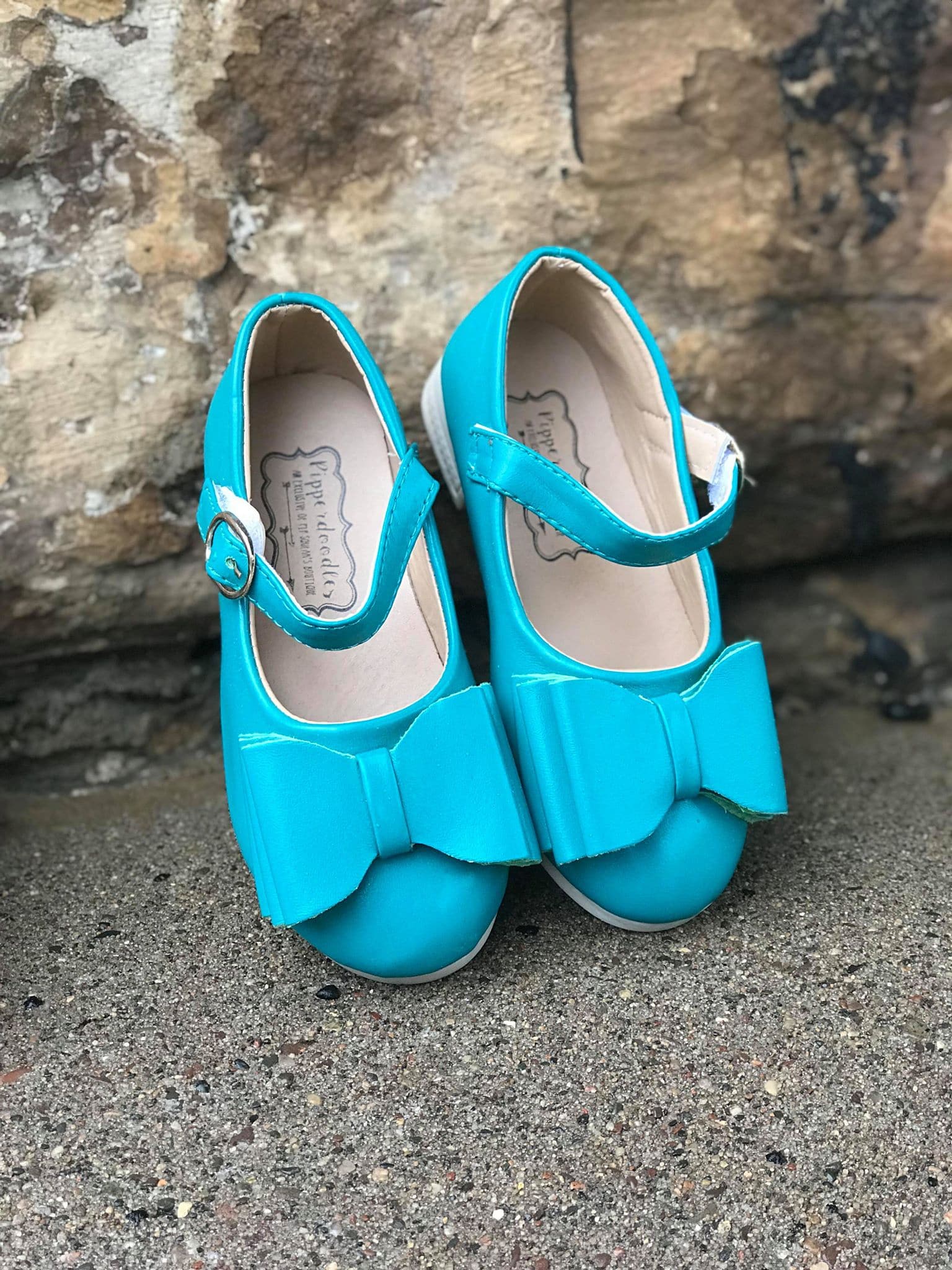 [Turquoise] Bow Shoes