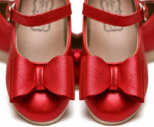 Load image into Gallery viewer, [Red Shimmer w/ Brown Sole] Bow Shoes
