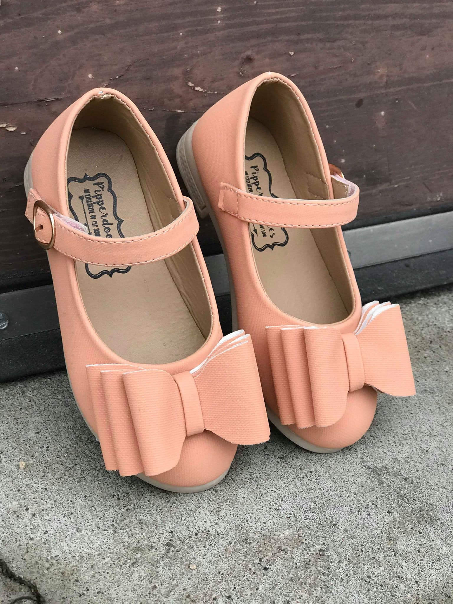 [Peach] Bow Shoes