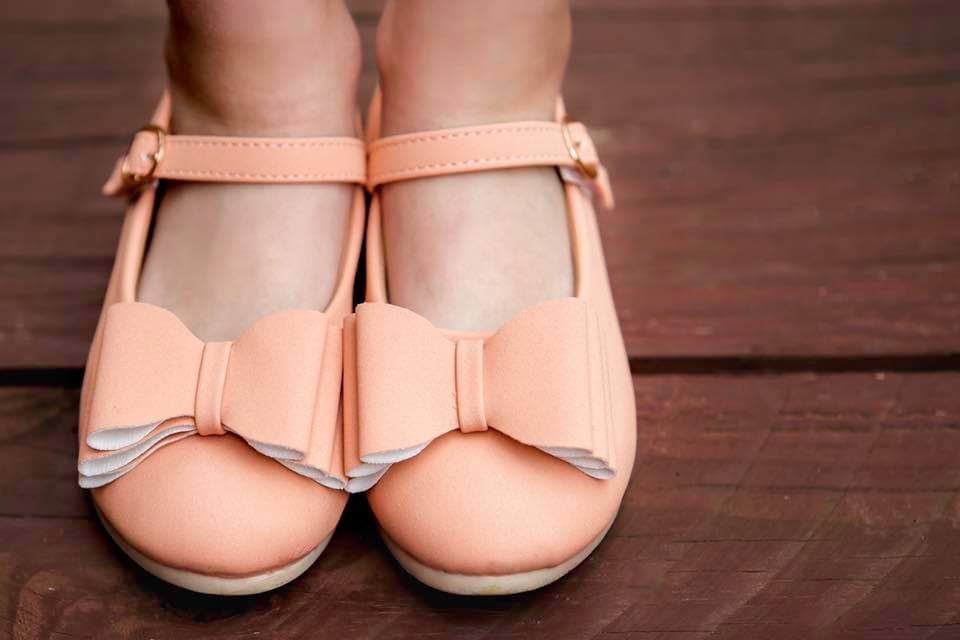 [Peach] Bow Shoes