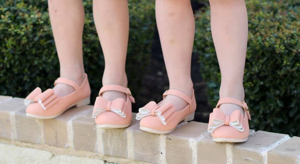 [Peach] Bow Shoes