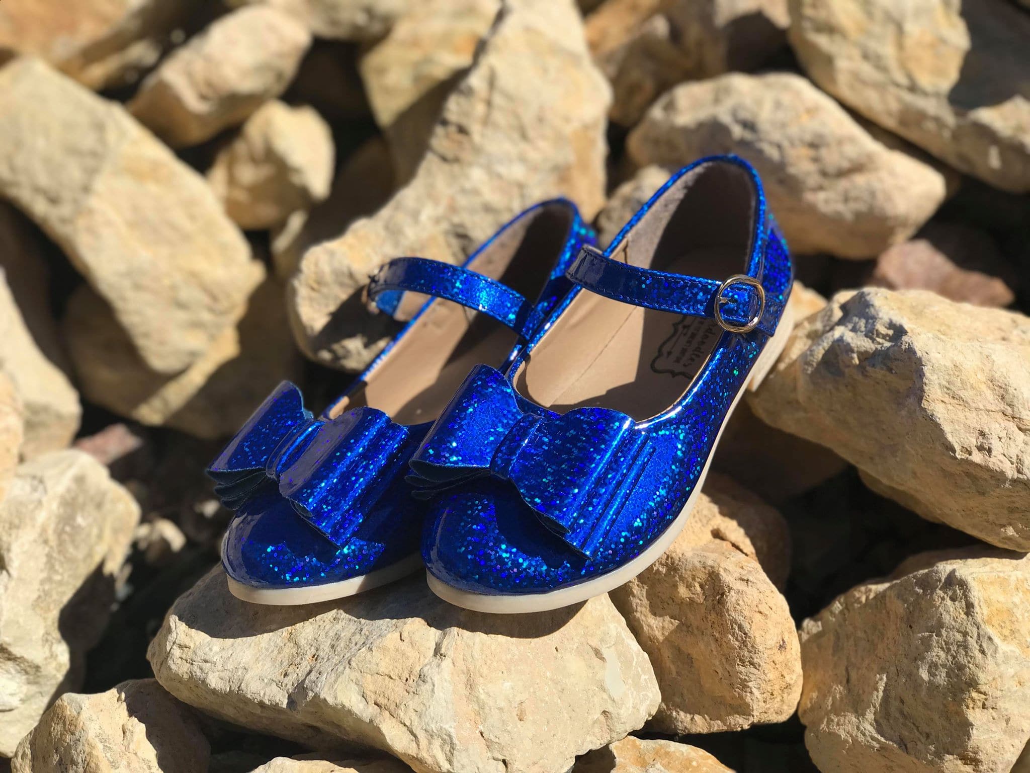 [Blue Sparkle] Bow Shoes