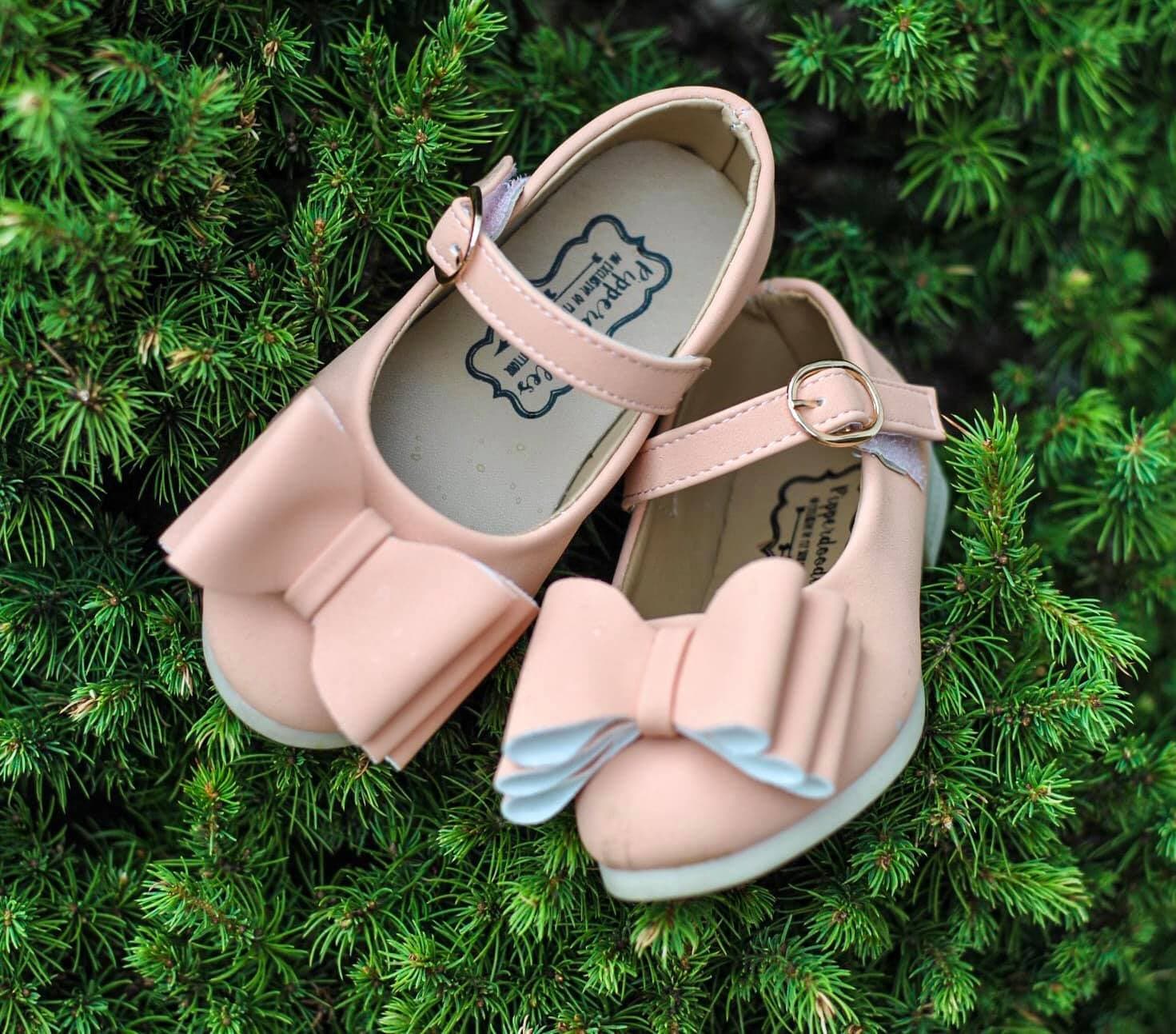 [Peach] Bow Shoes