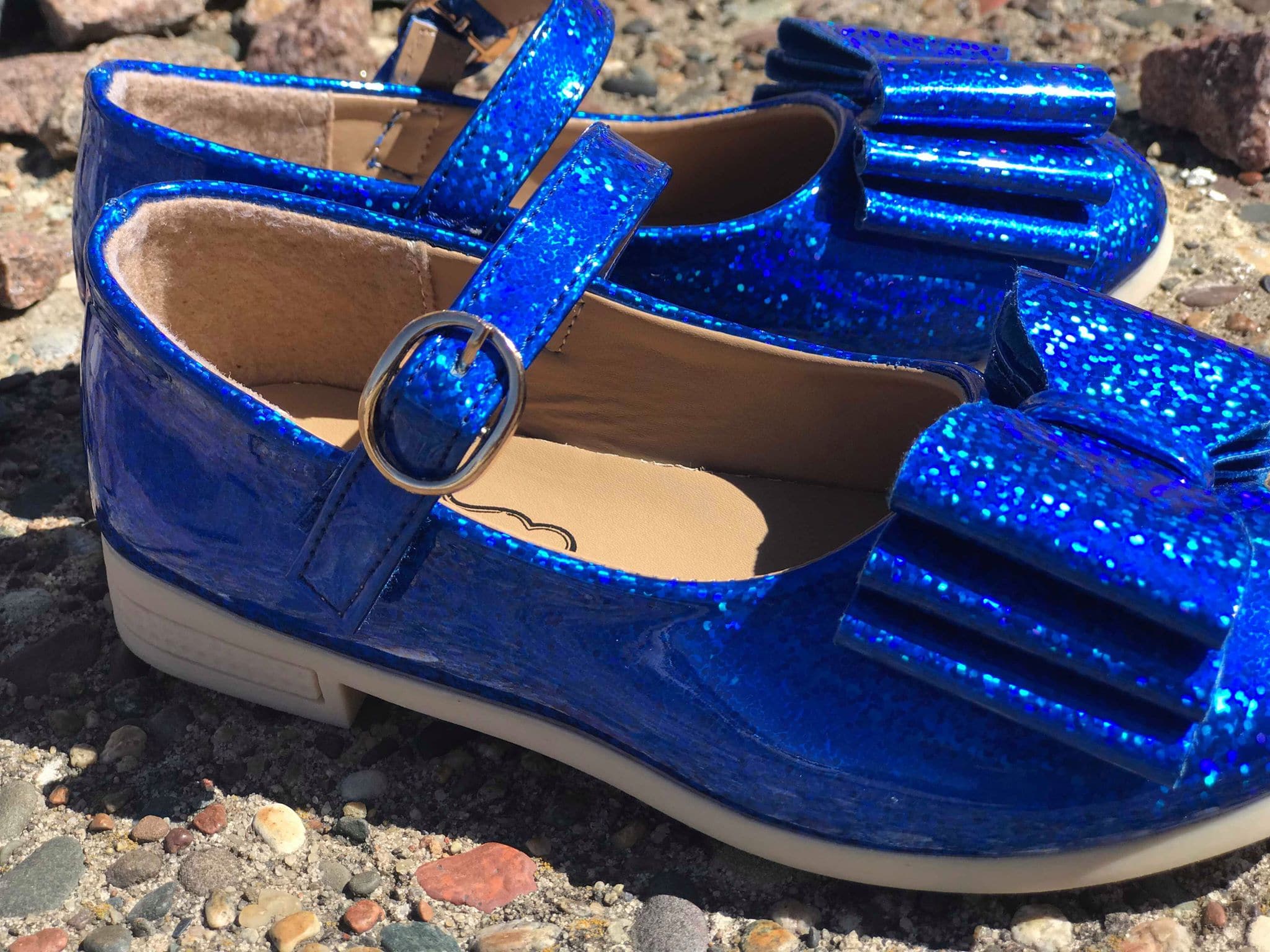 [Blue Sparkle] Bow Shoes