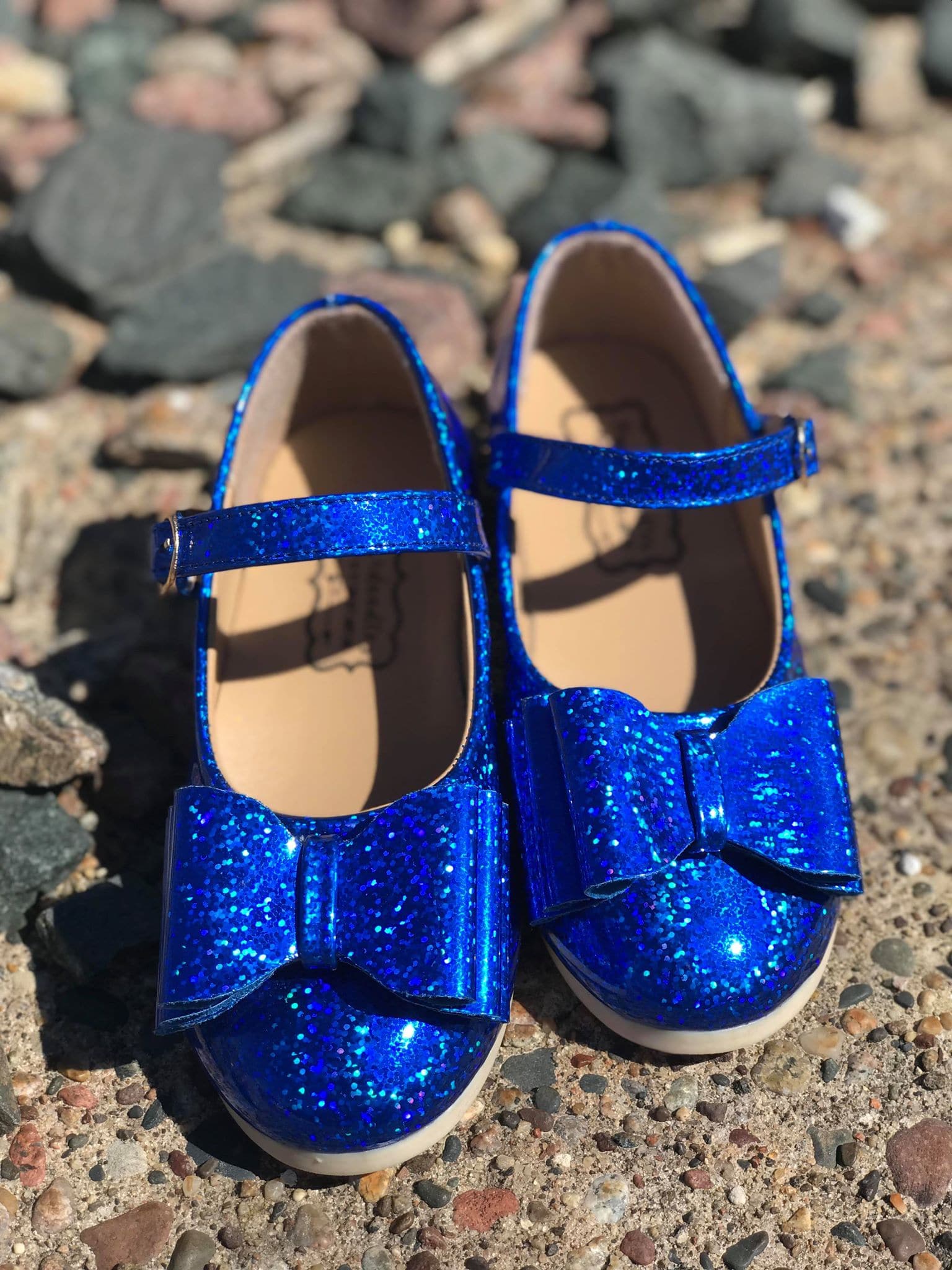 [Blue Sparkle] Bow Shoes