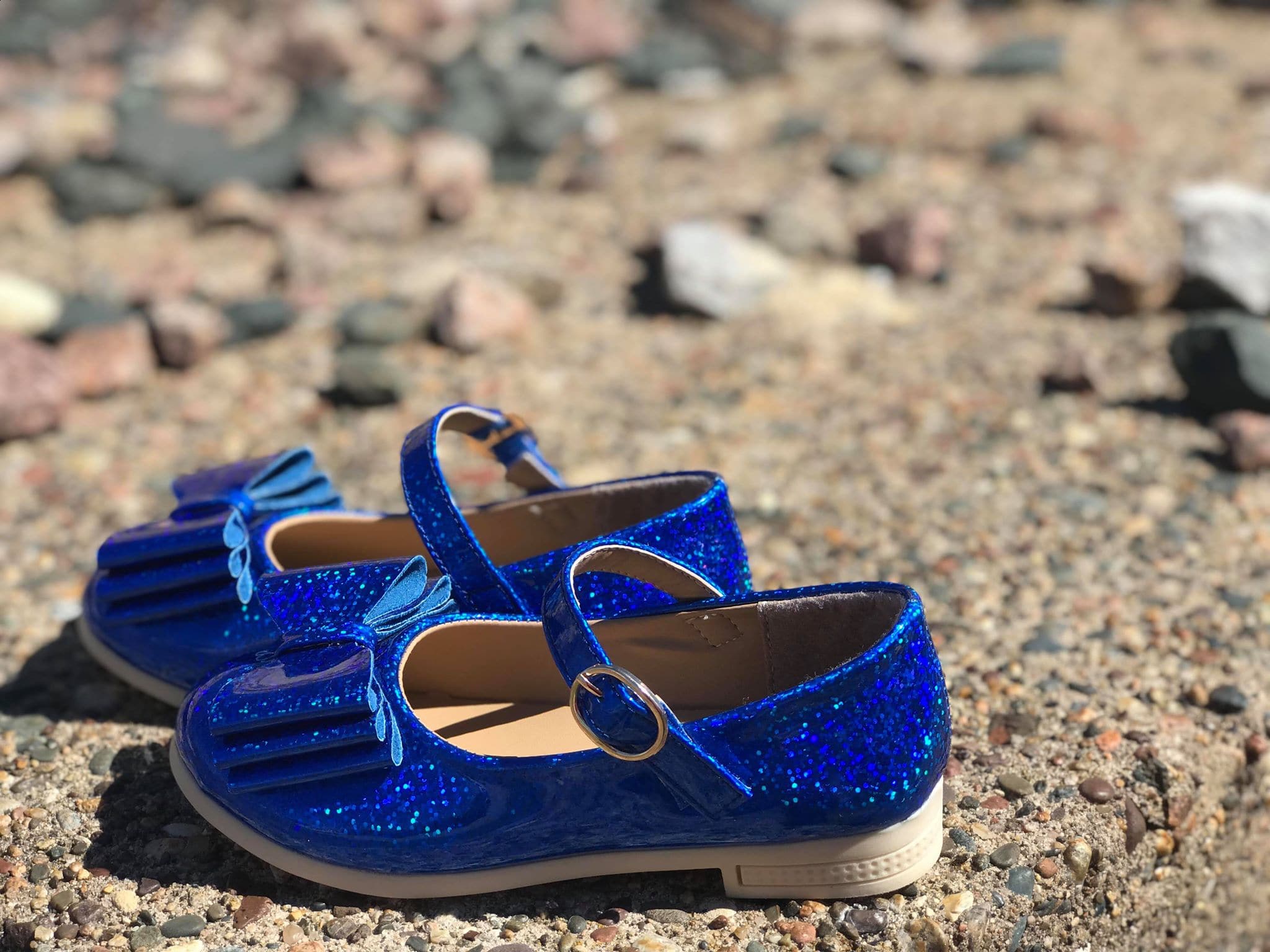 [Blue Sparkle] Bow Shoes
