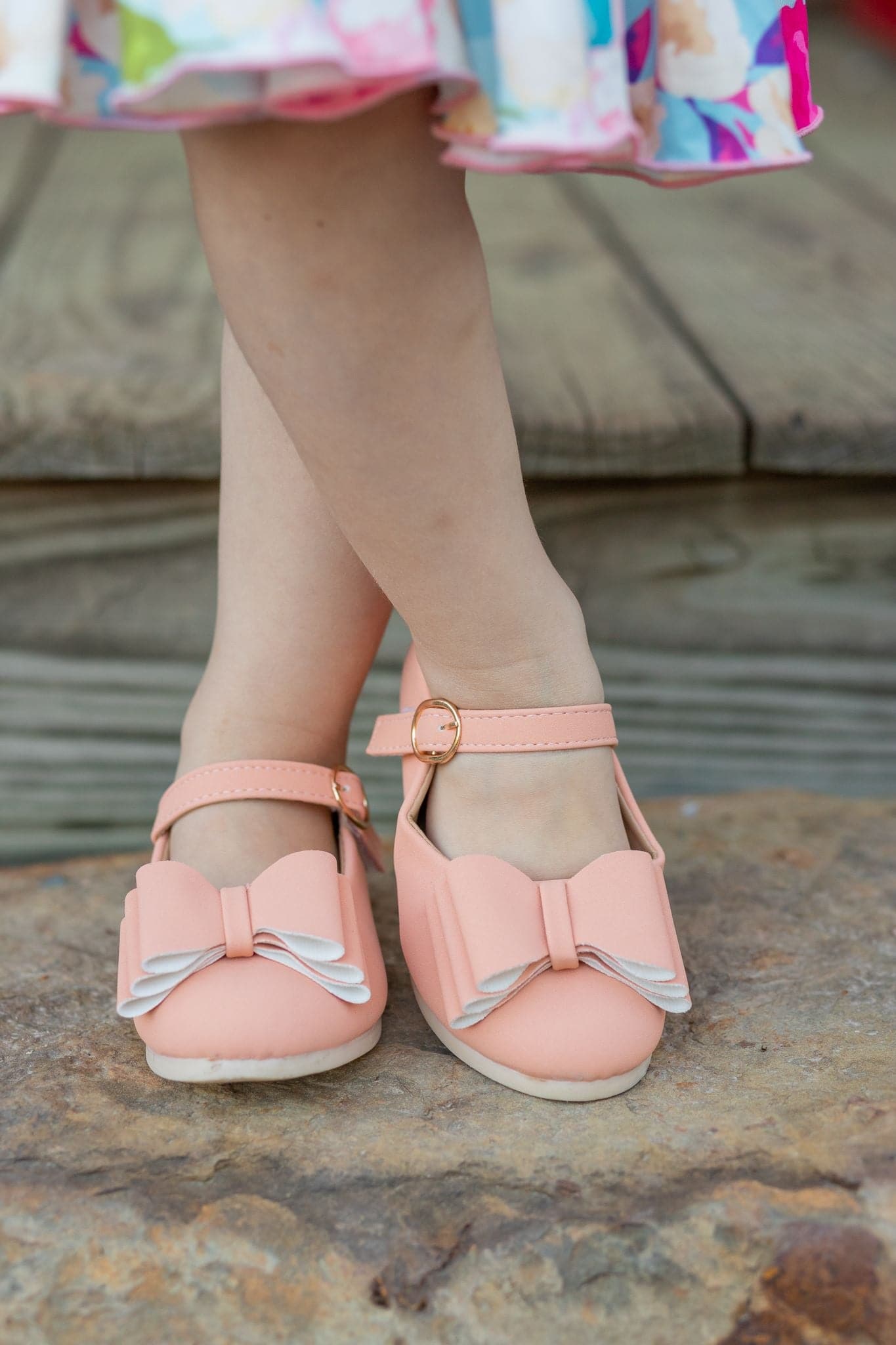[Peach] Bow Shoes