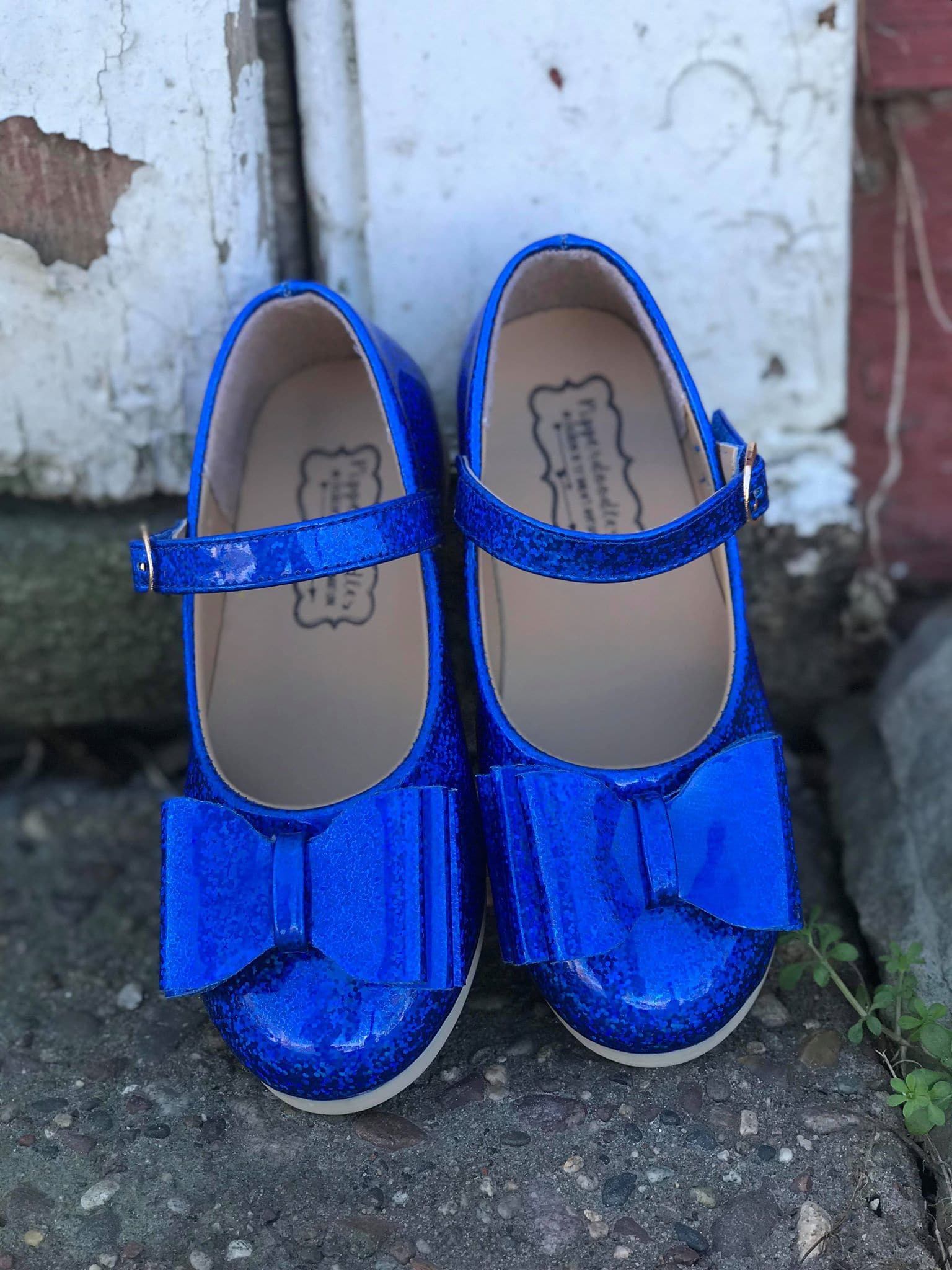 [Blue Sparkle] Bow Shoes