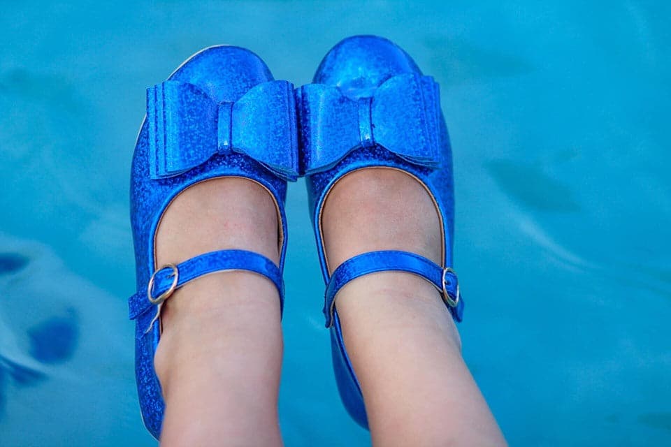 [Blue Sparkle] Bow Shoes