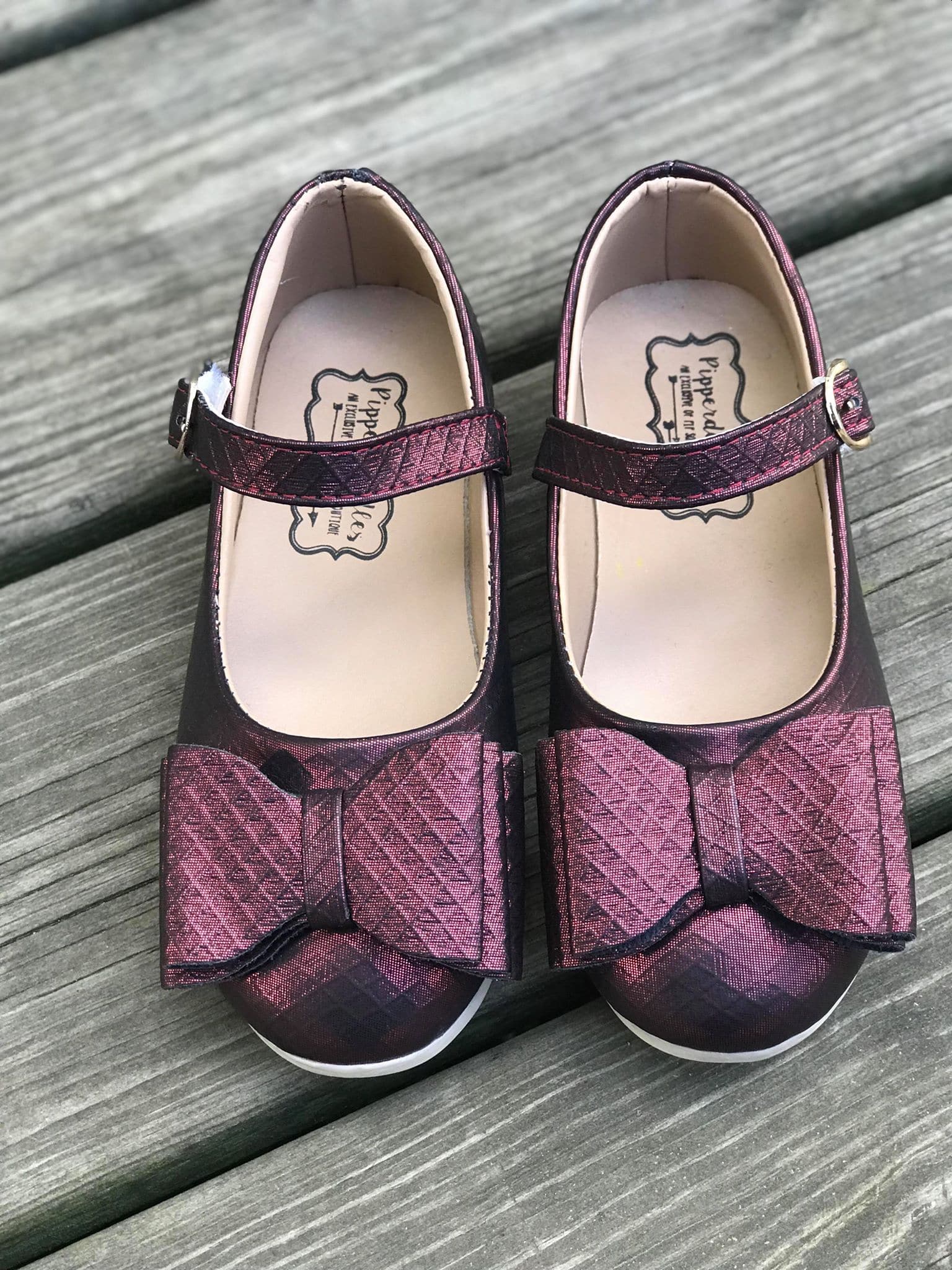 [Black Cherry] Bow Shoes