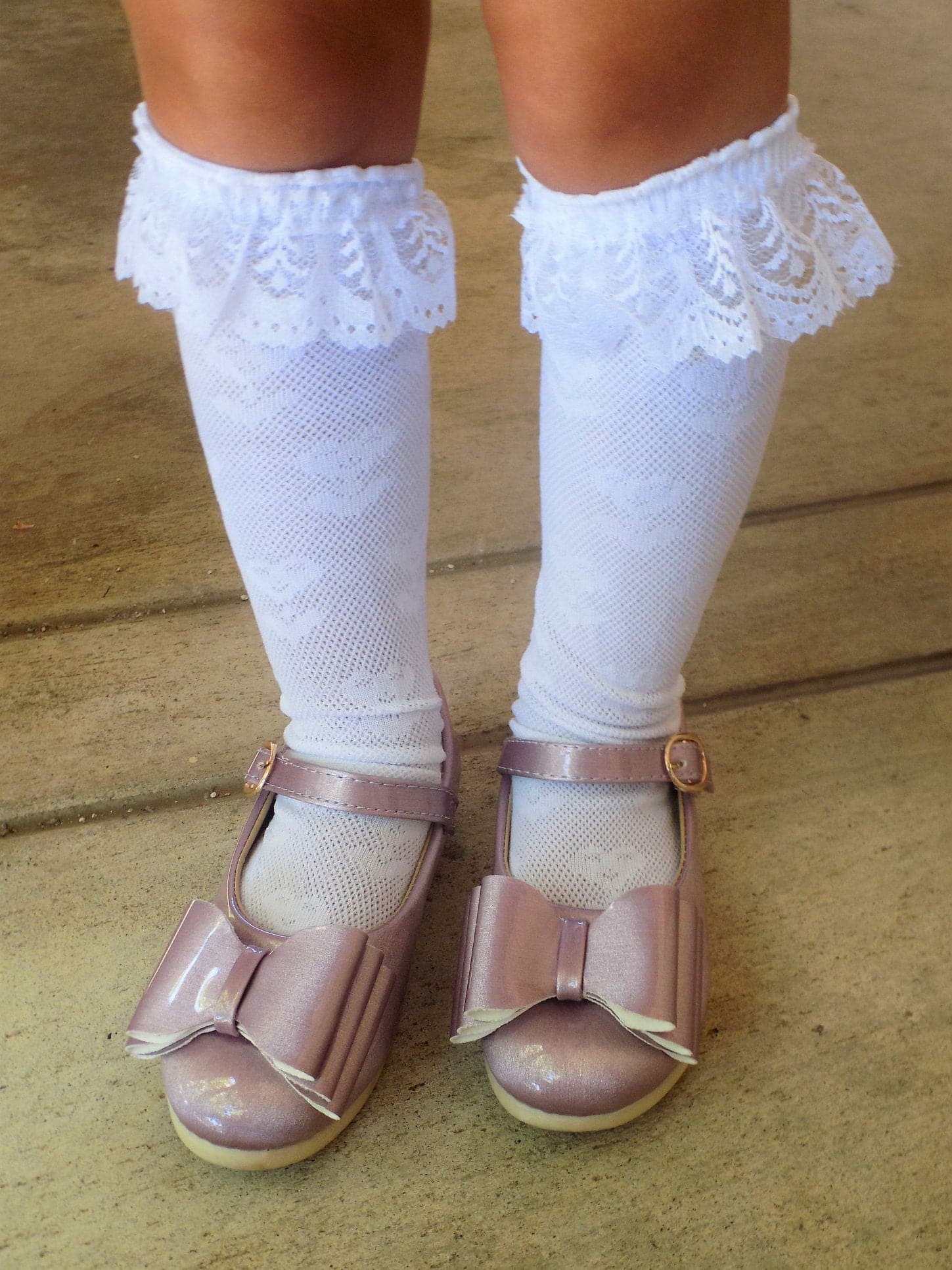 [Orchid Mauve] Bow Shoes
