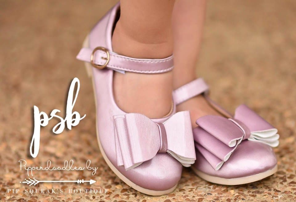 [Orchid Mauve] Bow Shoes