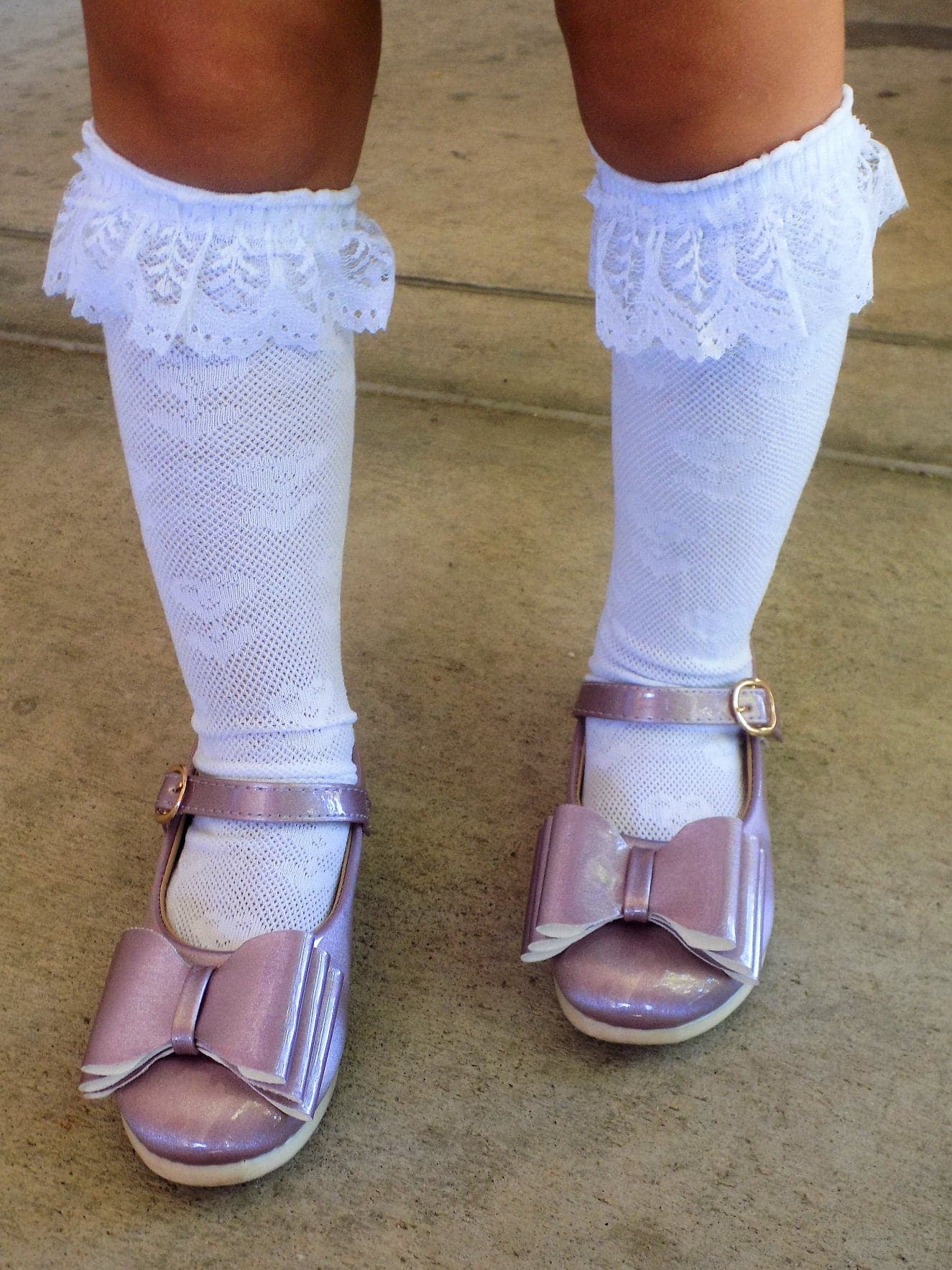 [Orchid Mauve] Bow Shoes
