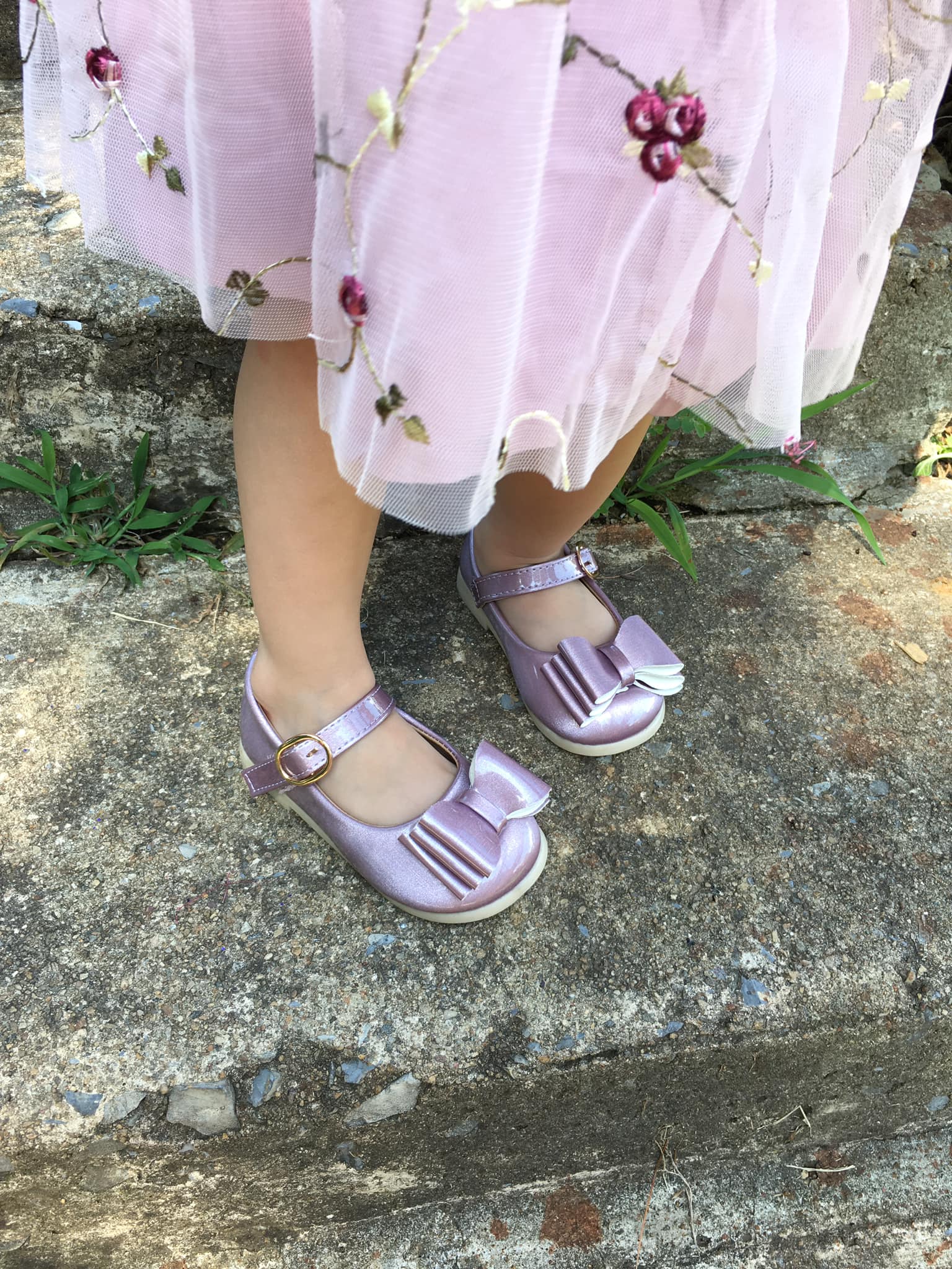 [Orchid Mauve] Bow Shoes