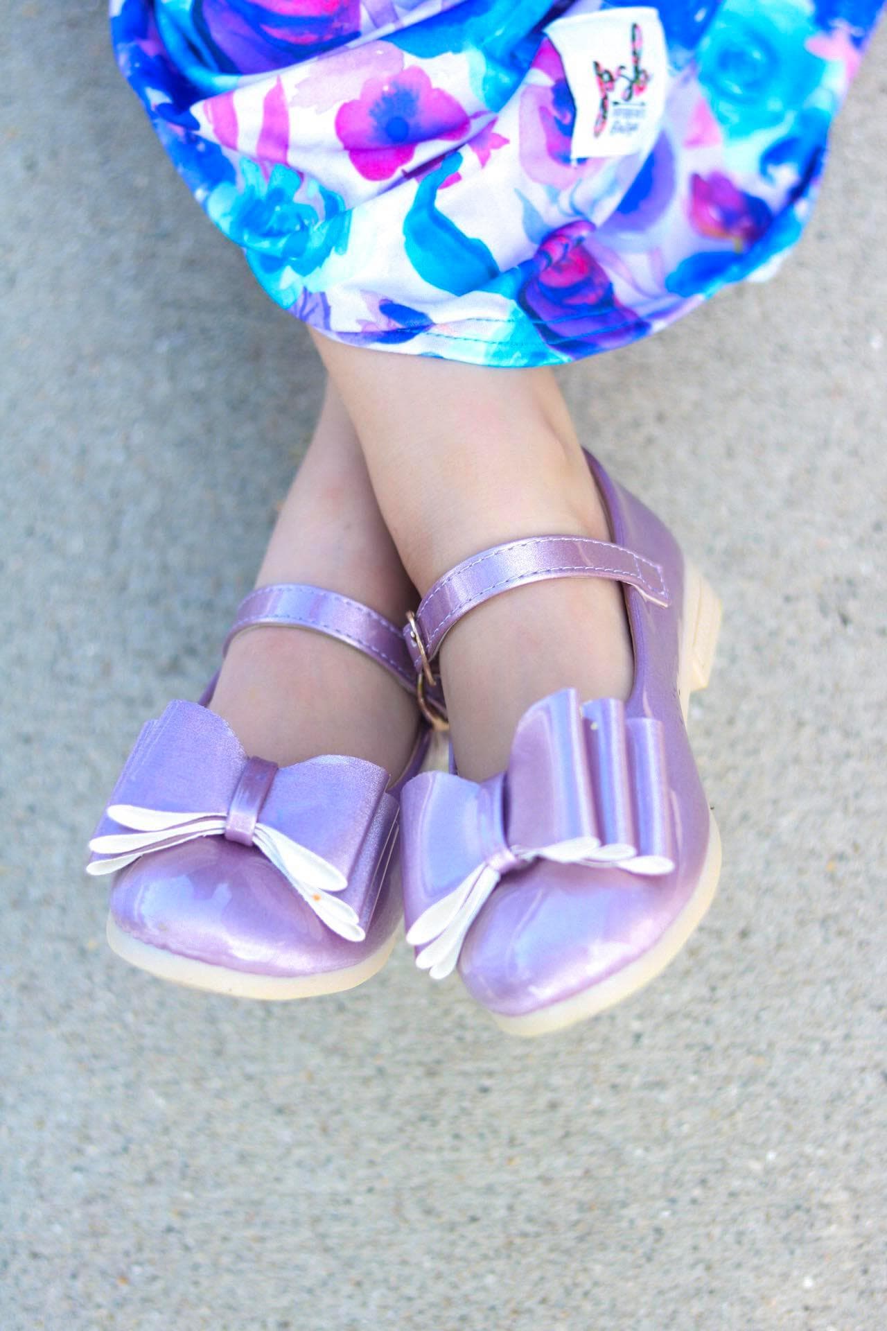 [Orchid Mauve] Bow Shoes