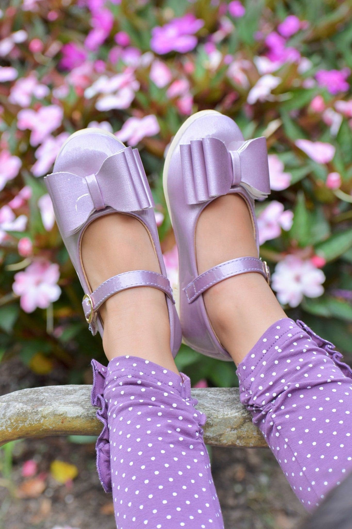 [Orchid Mauve] Bow Shoes