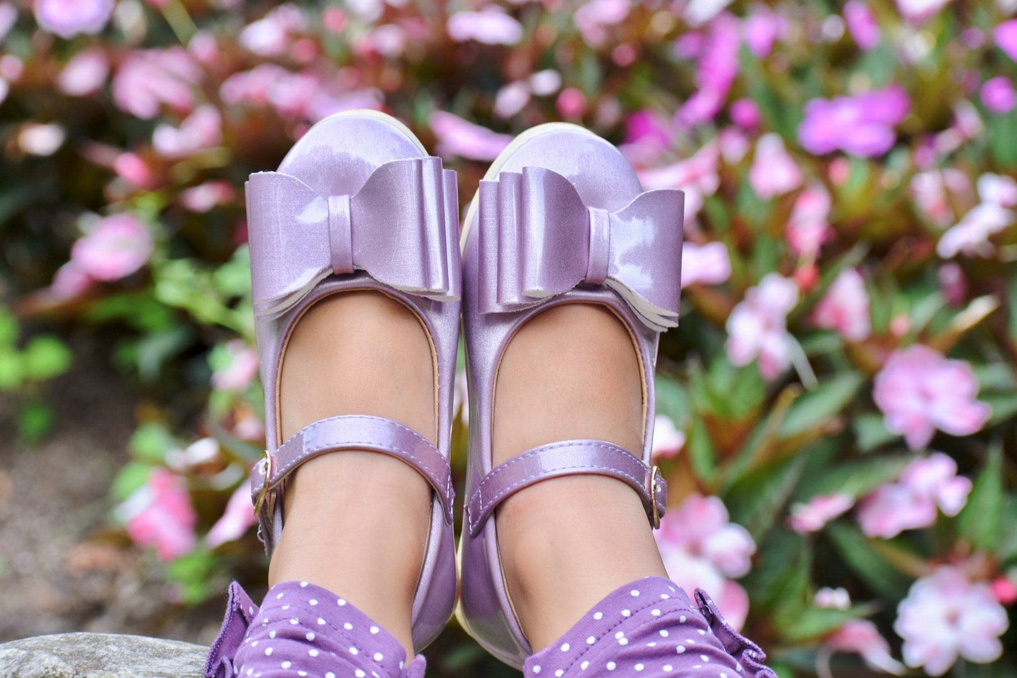 [Orchid Mauve] Bow Shoes