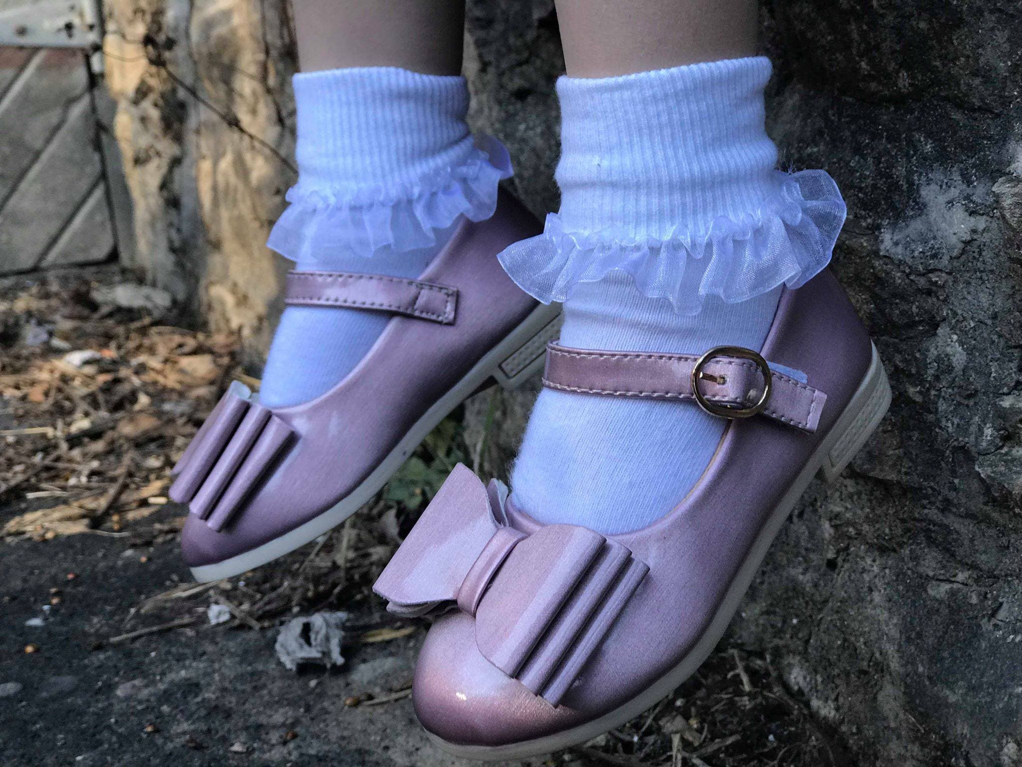 [Orchid Mauve] Bow Shoes