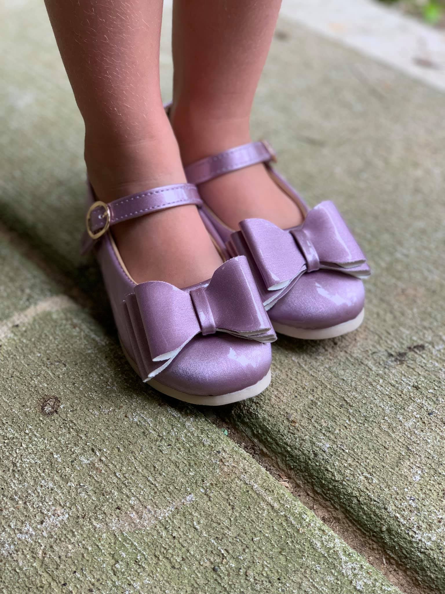 [Orchid Mauve] Bow Shoes