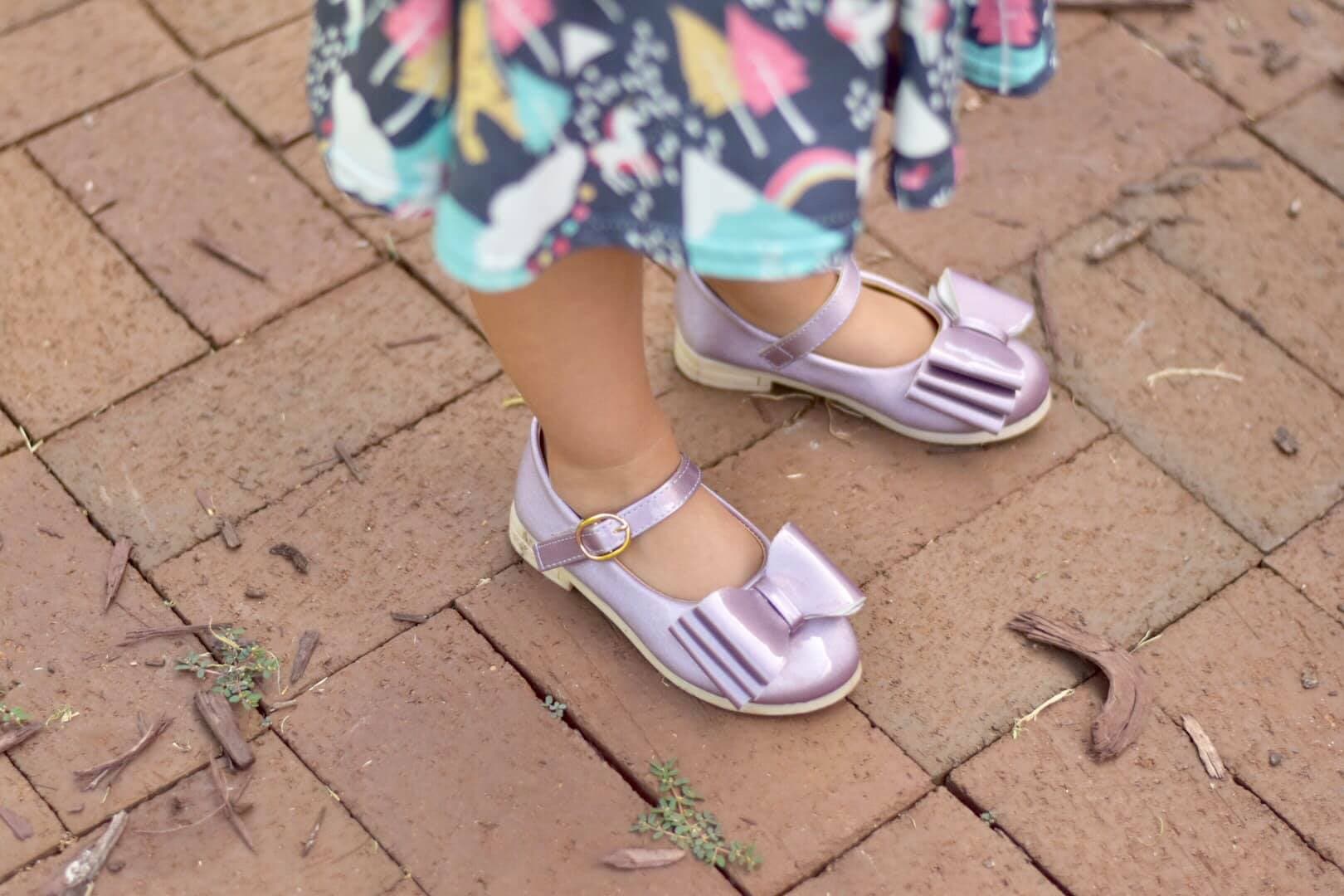 [Orchid Mauve] Bow Shoes