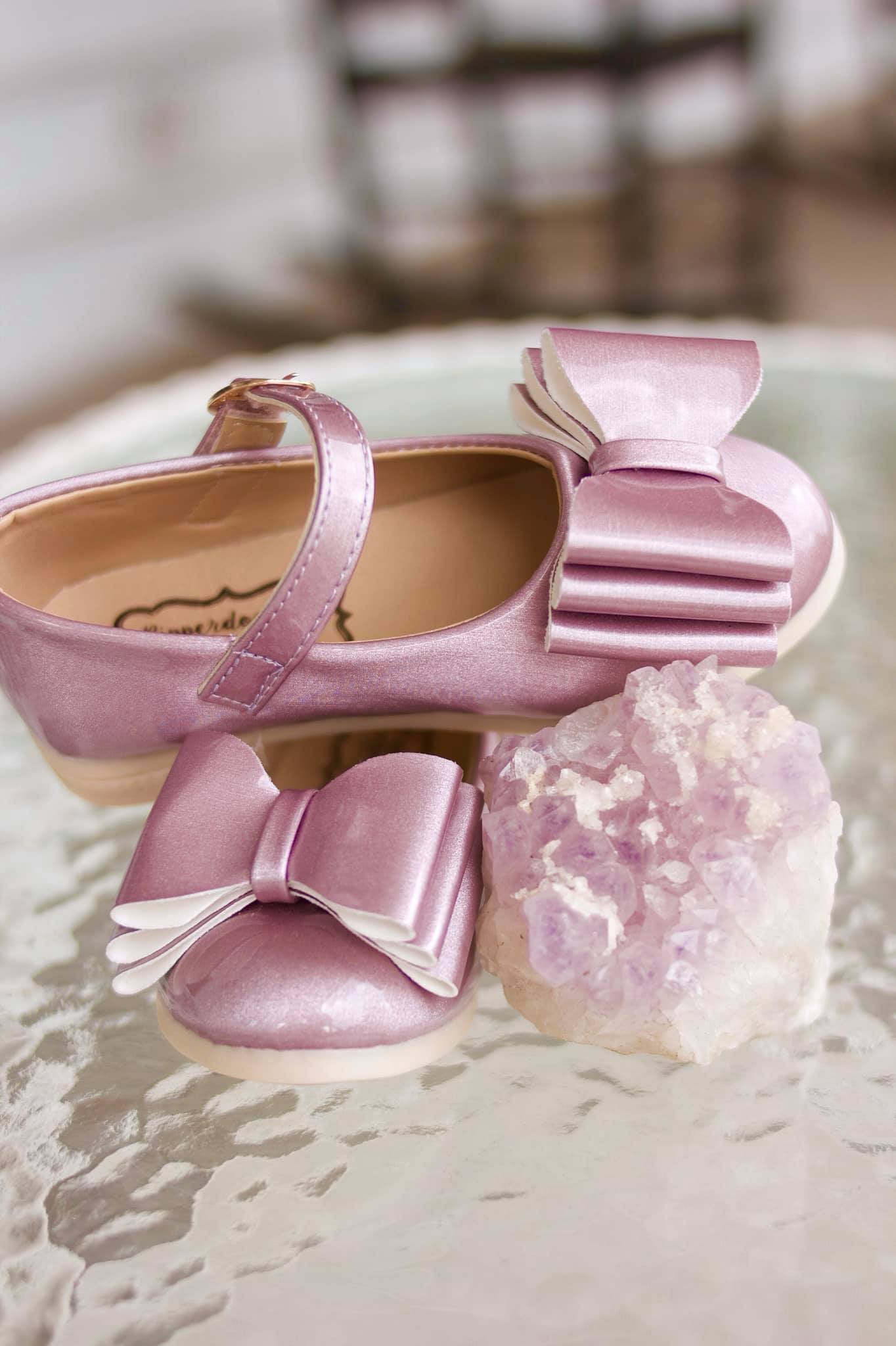 [Orchid Mauve] Bow Shoes