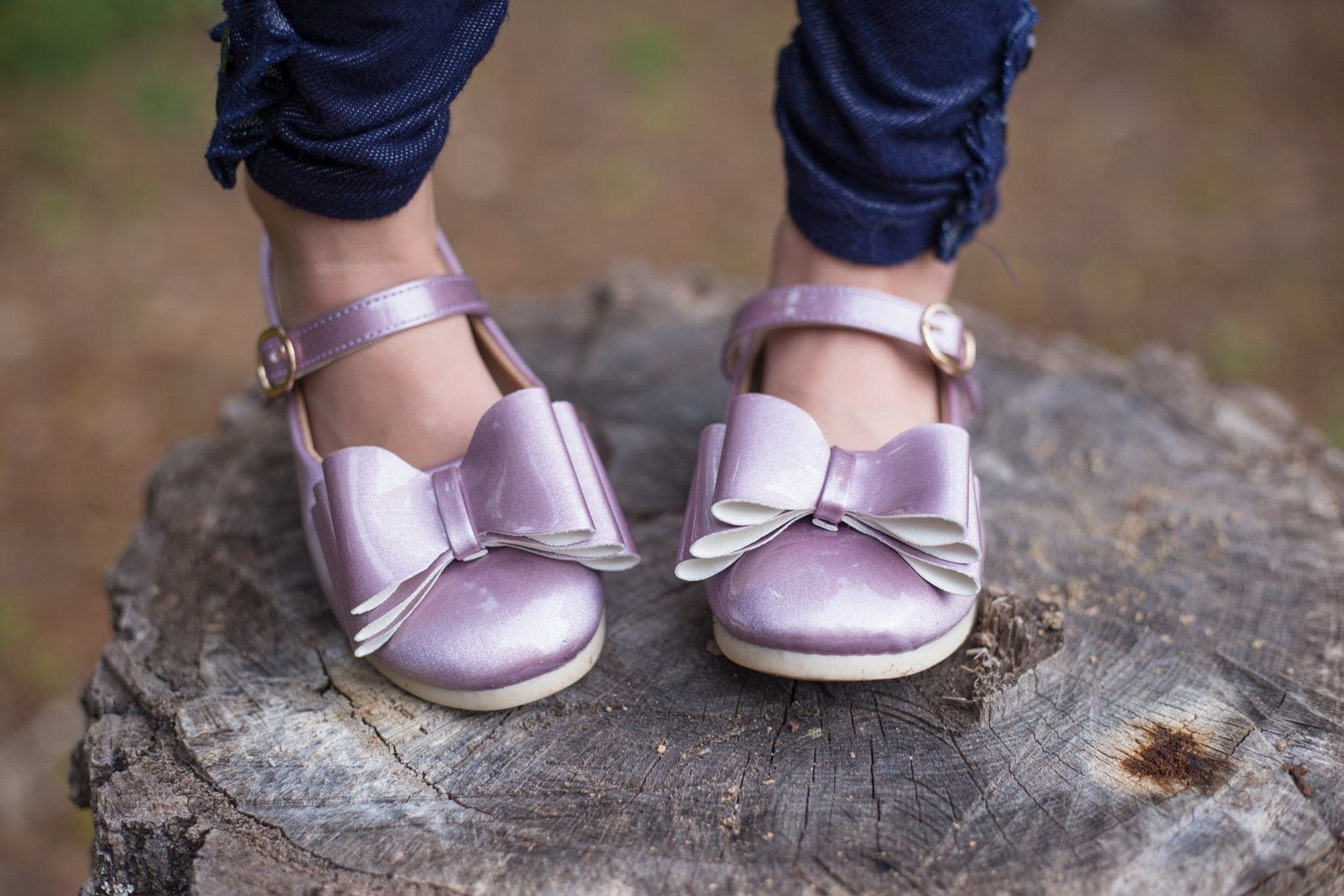 [Orchid Mauve] Bow Shoes