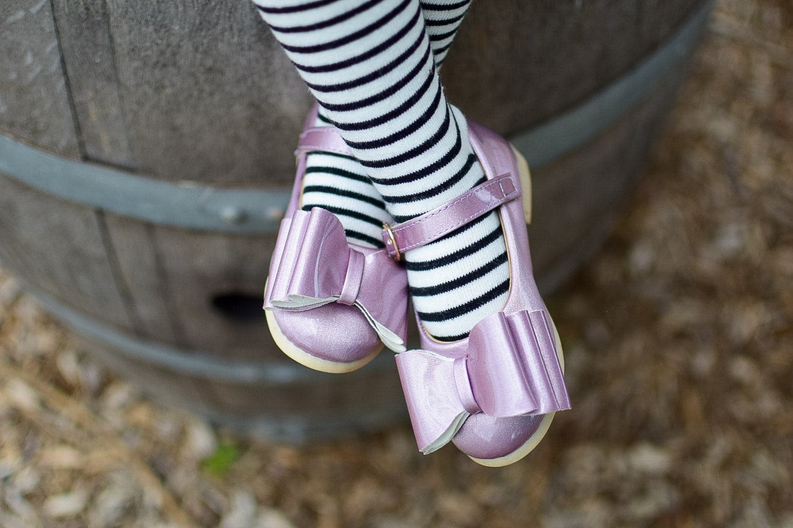 [Orchid Mauve] Bow Shoes