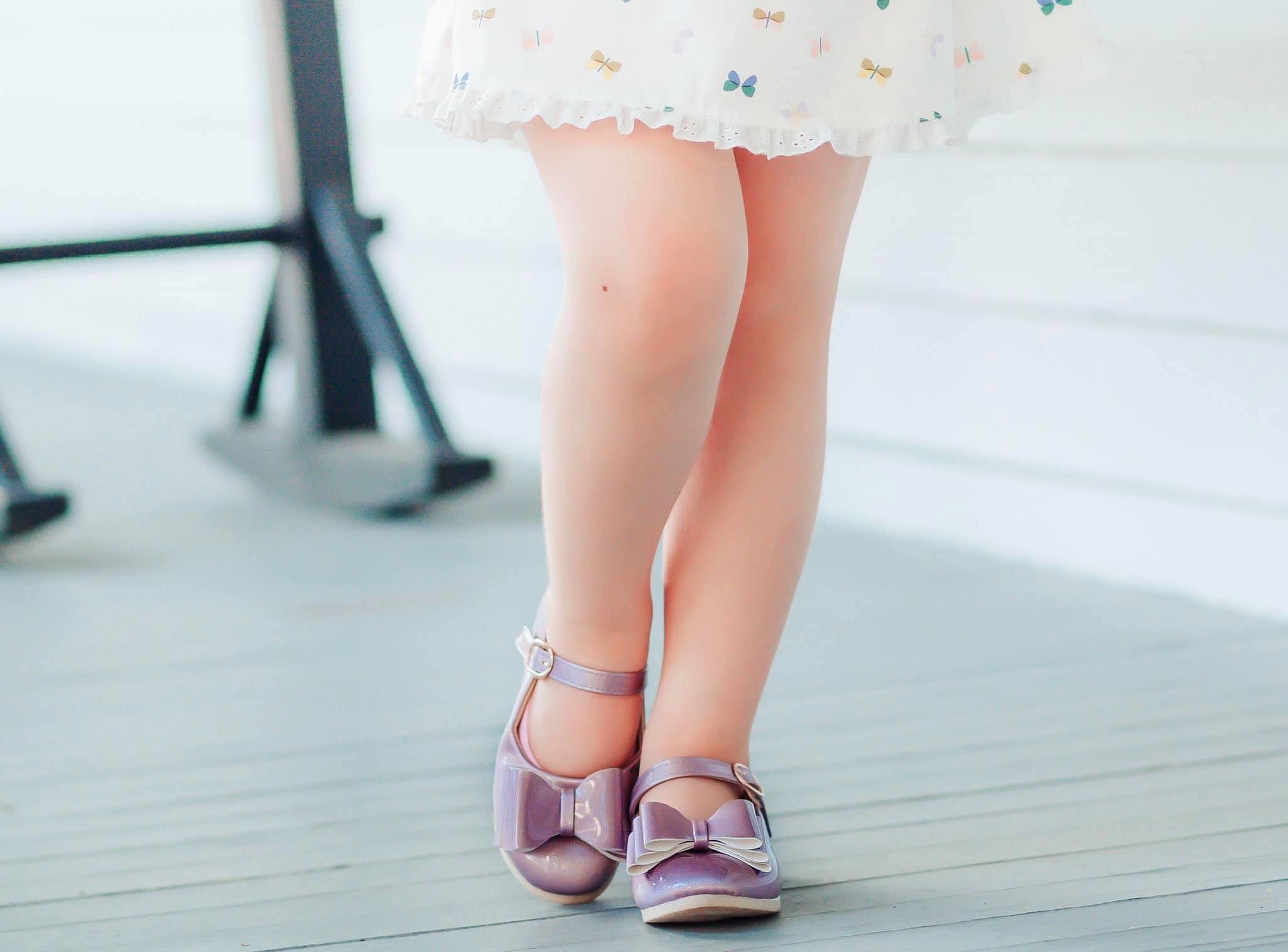 [Orchid Mauve] Bow Shoes