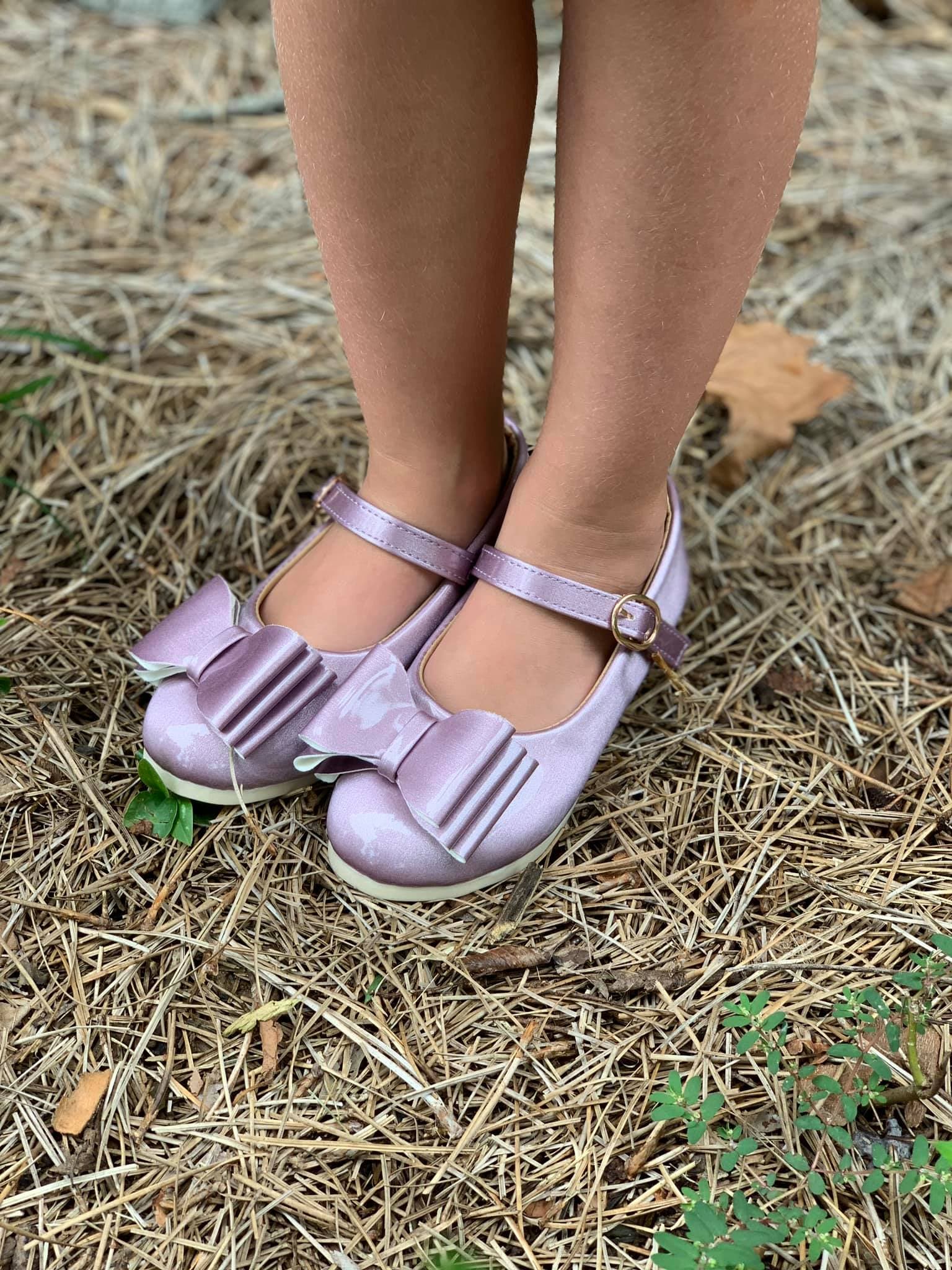 [Orchid Mauve] Bow Shoes