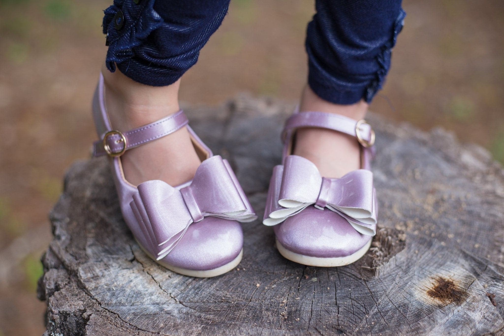 [Orchid Mauve] Bow Shoes