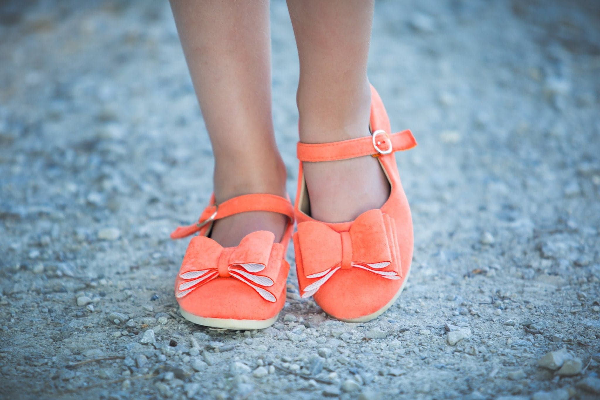 [Orange Suede] Bow Shoes