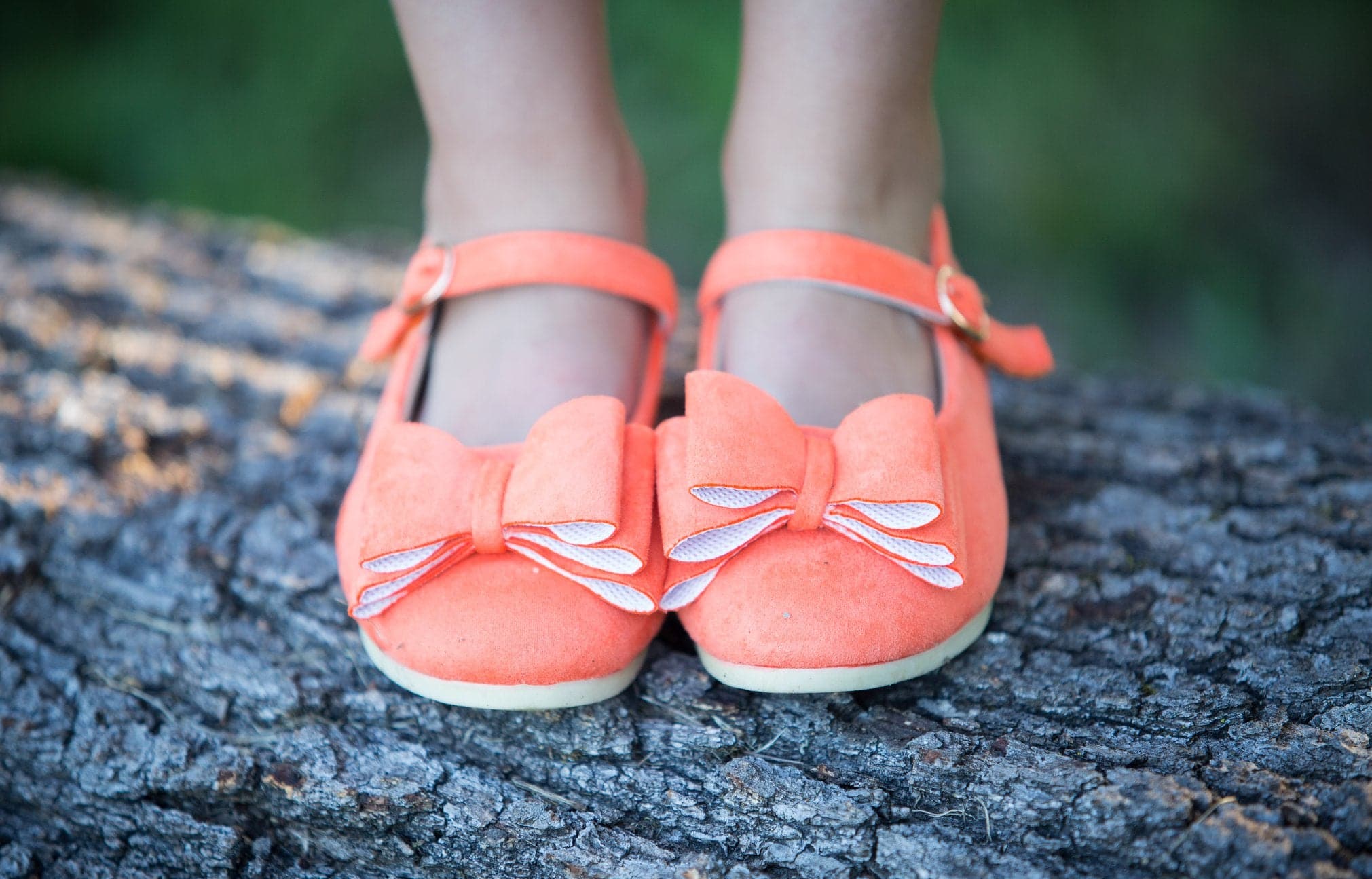 [Orange Suede] Bow Shoes