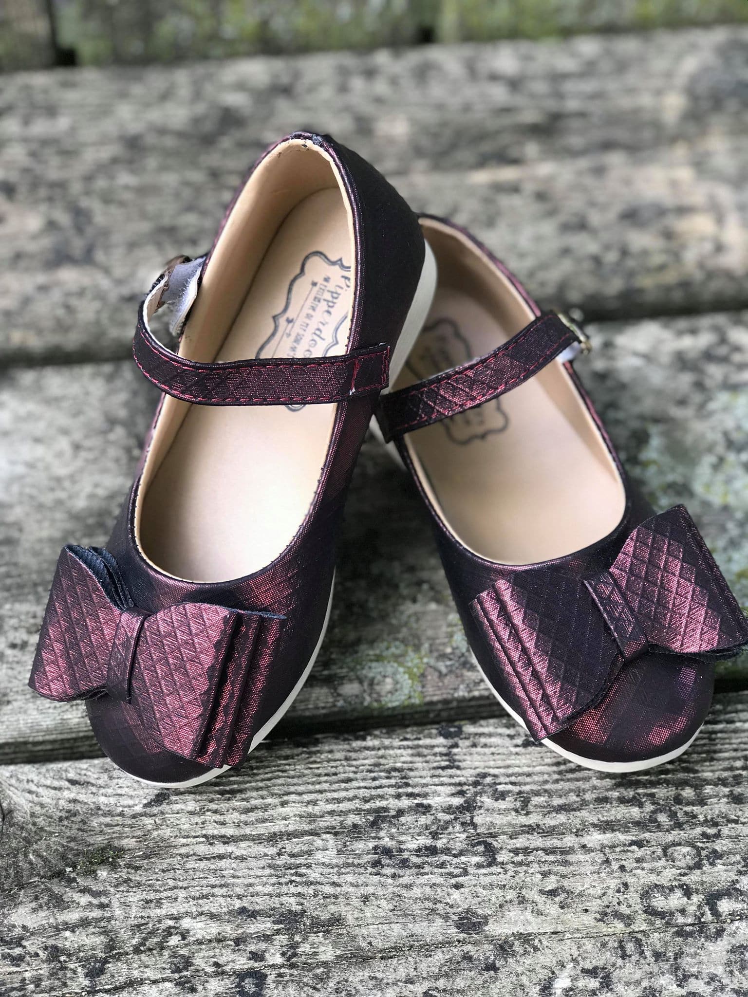 [Black Cherry] Bow Shoes