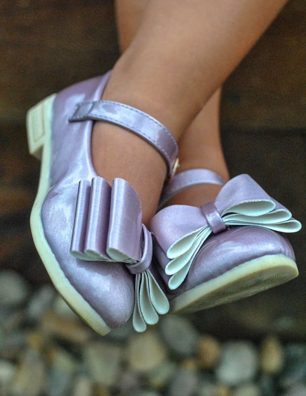 [Orchid Mauve] Bow Shoes