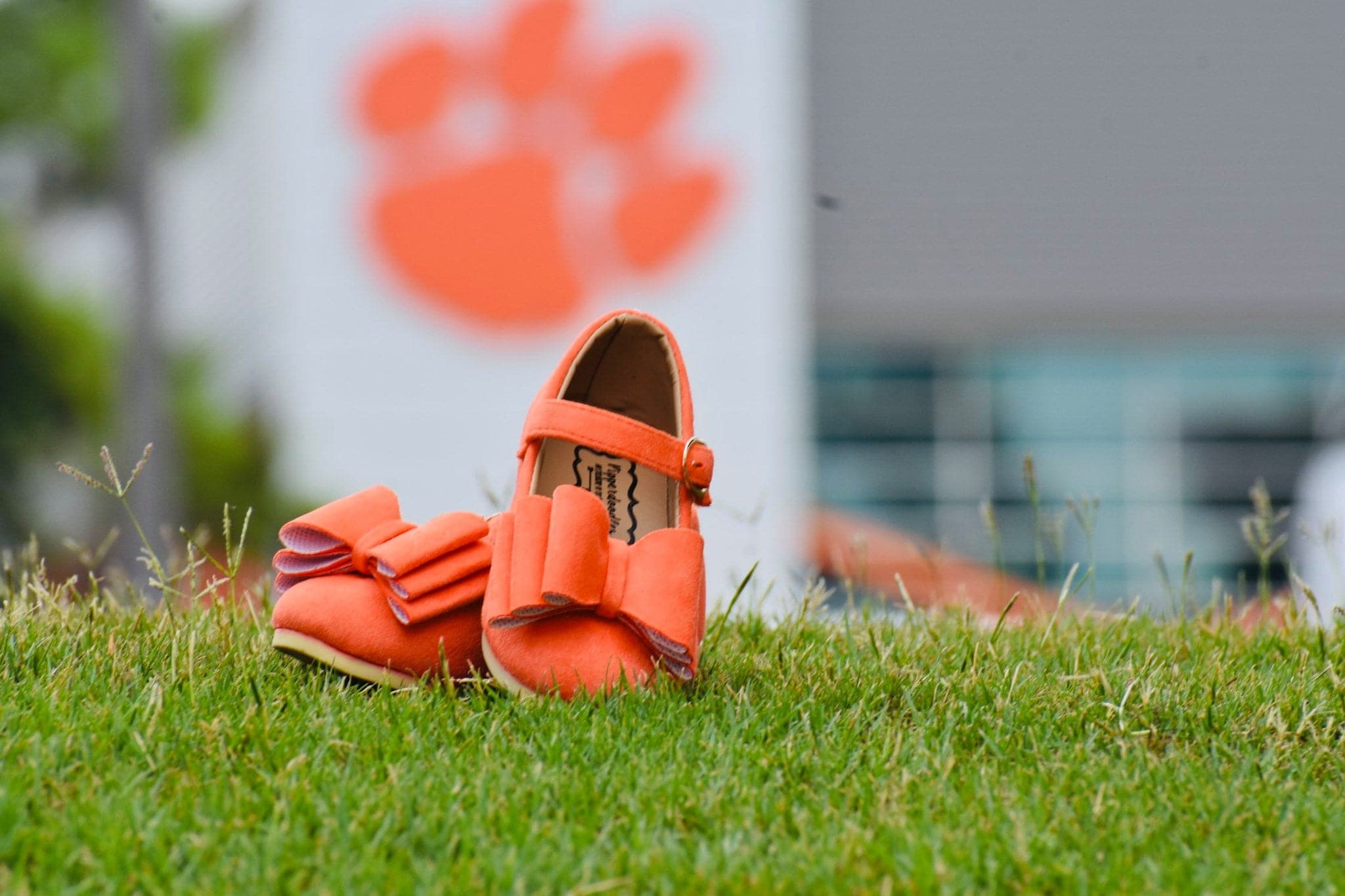 [Orange Suede] Bow Shoes