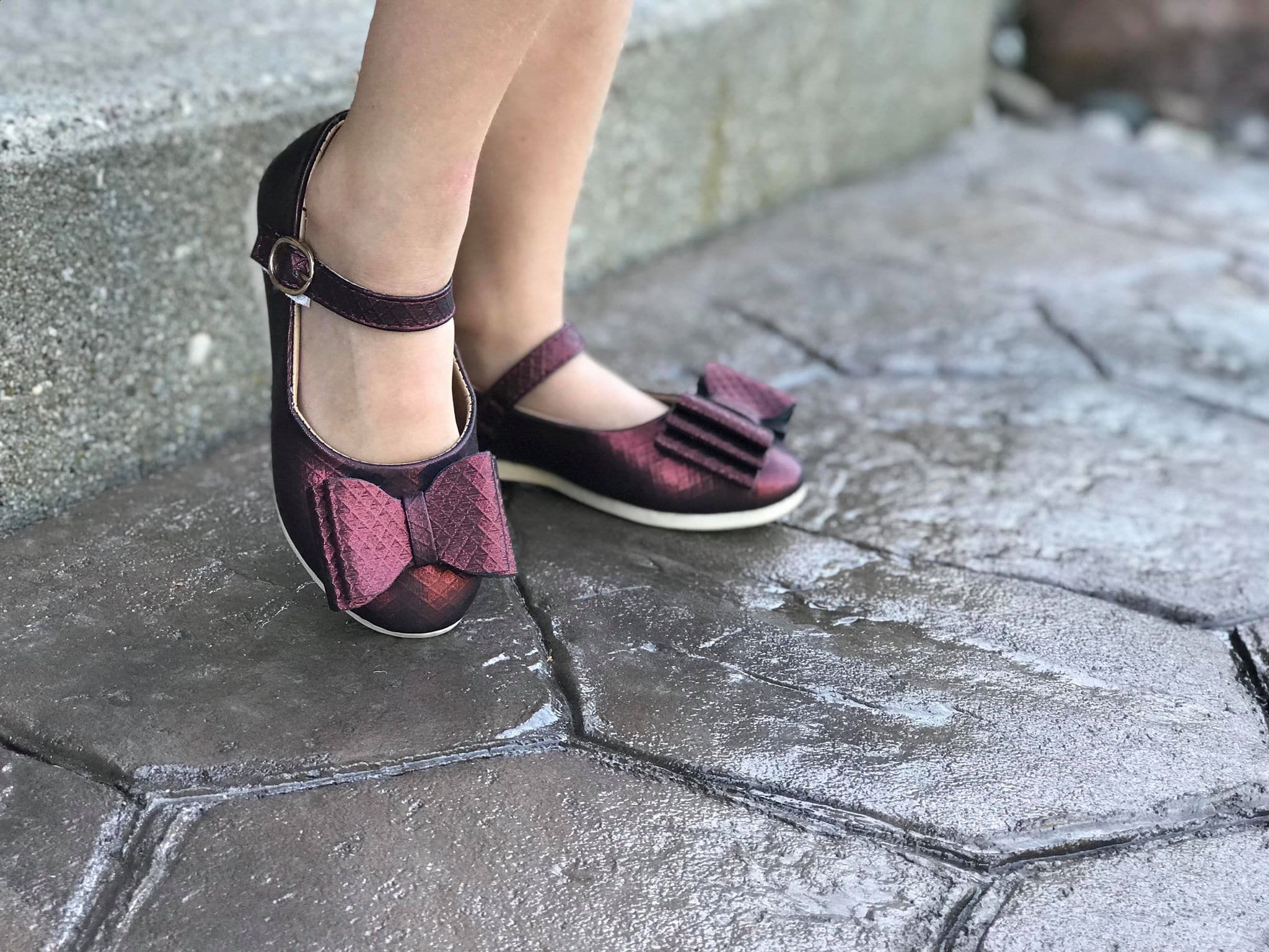 [Black Cherry] Bow Shoes