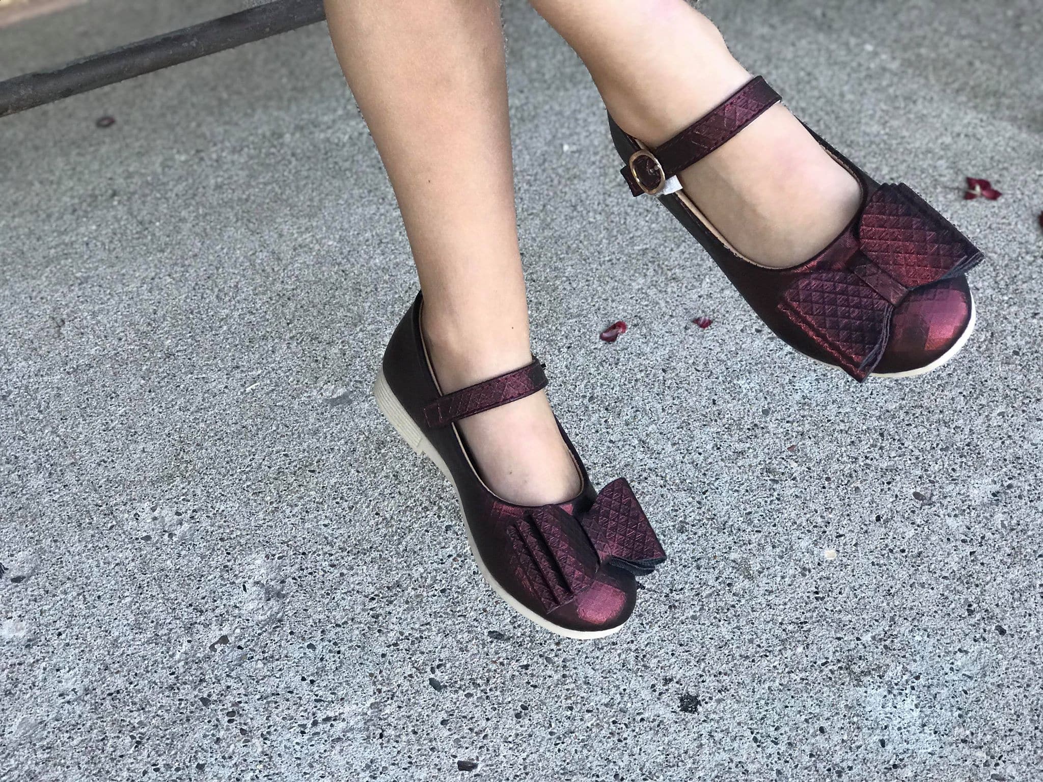 [Black Cherry] Bow Shoes