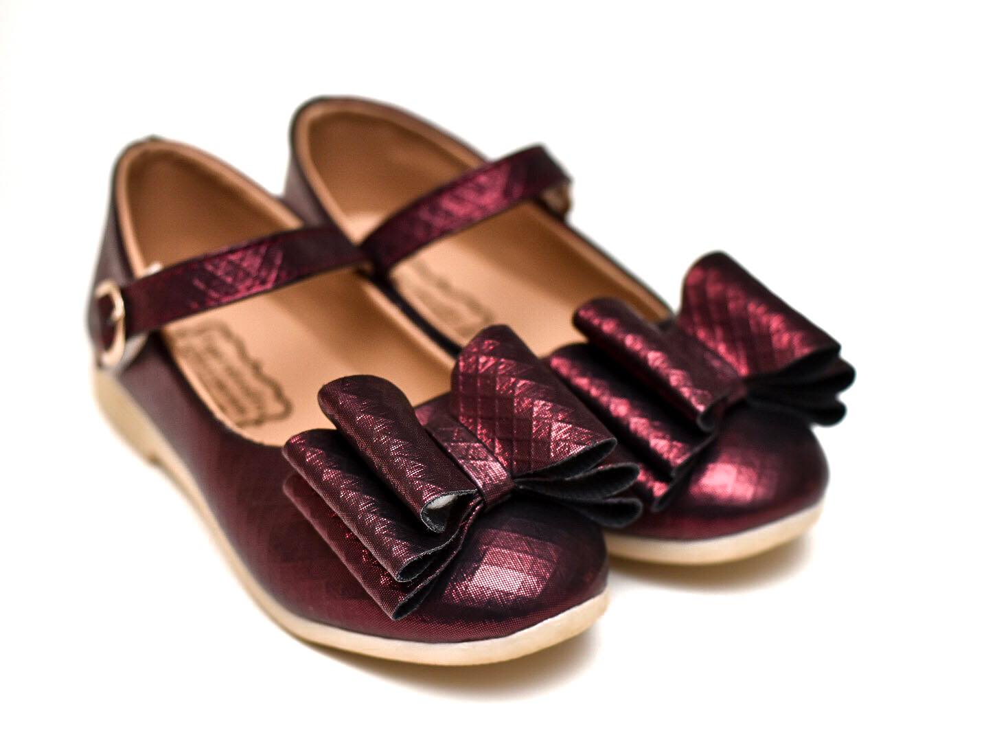 [Black Cherry] Bow Shoes