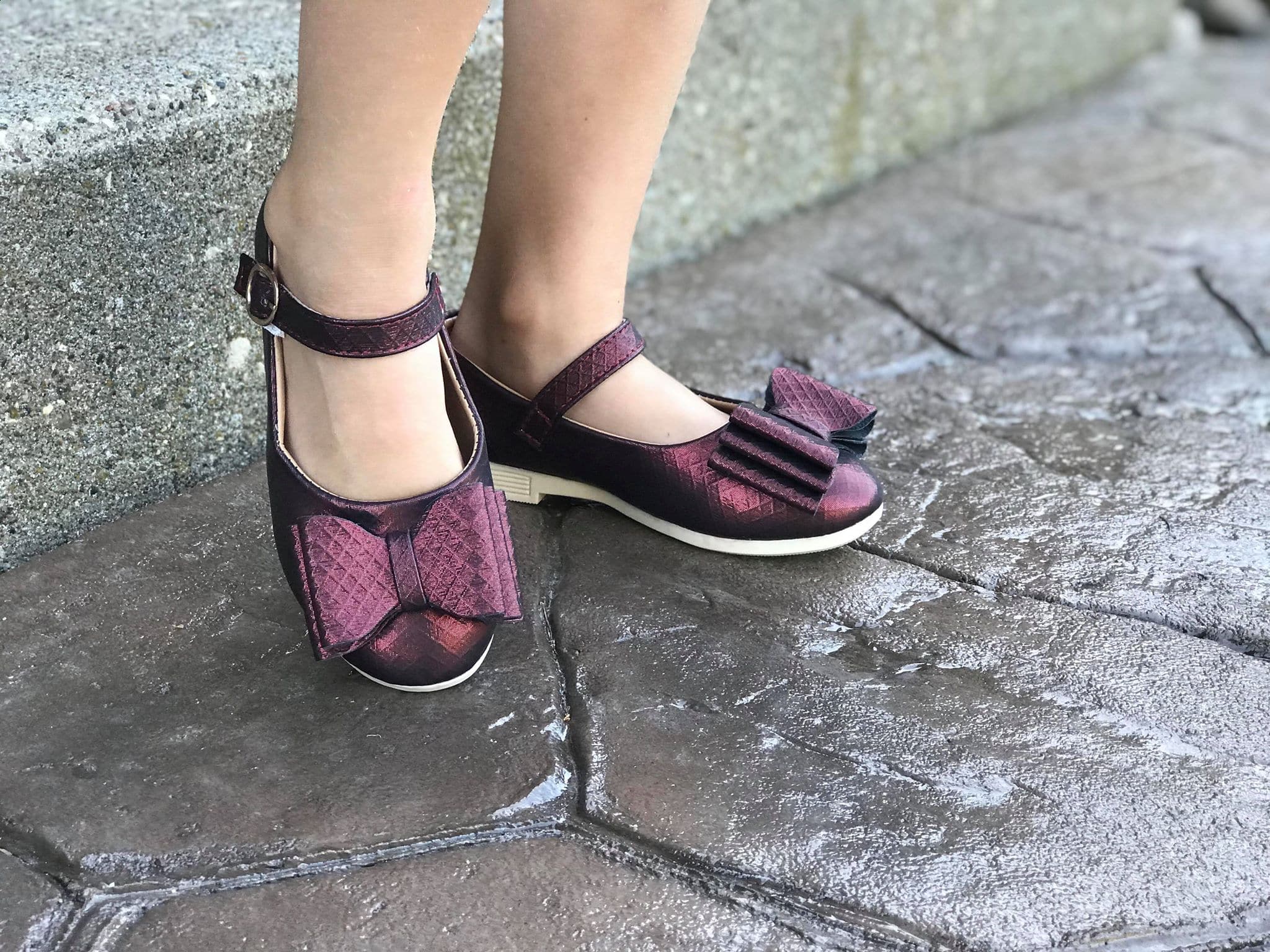 [Black Cherry] Bow Shoes