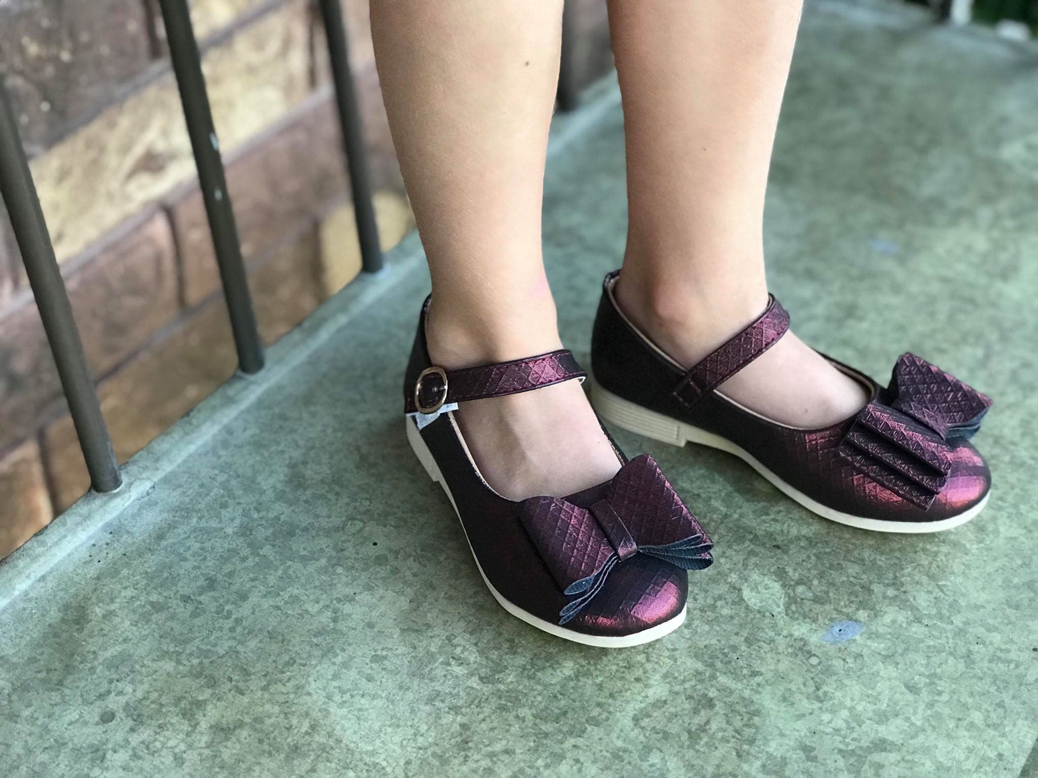 [Black Cherry] Bow Shoes