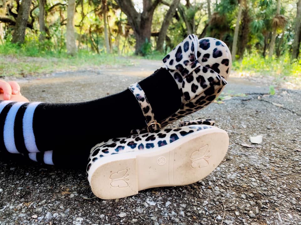 [Light Leopard] Bow Shoes