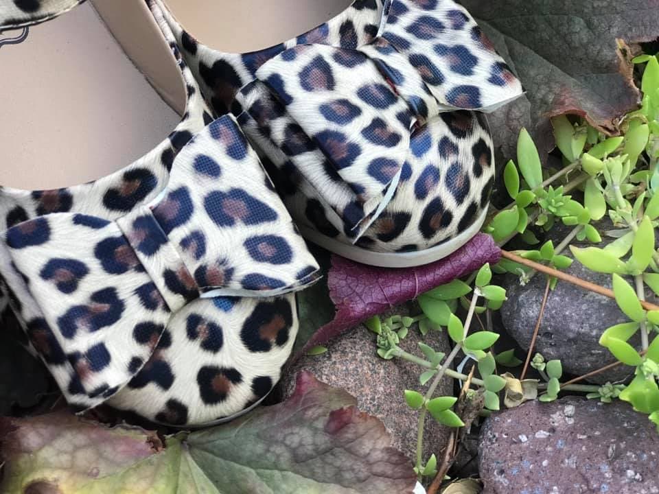 [Light Leopard] Bow Shoes