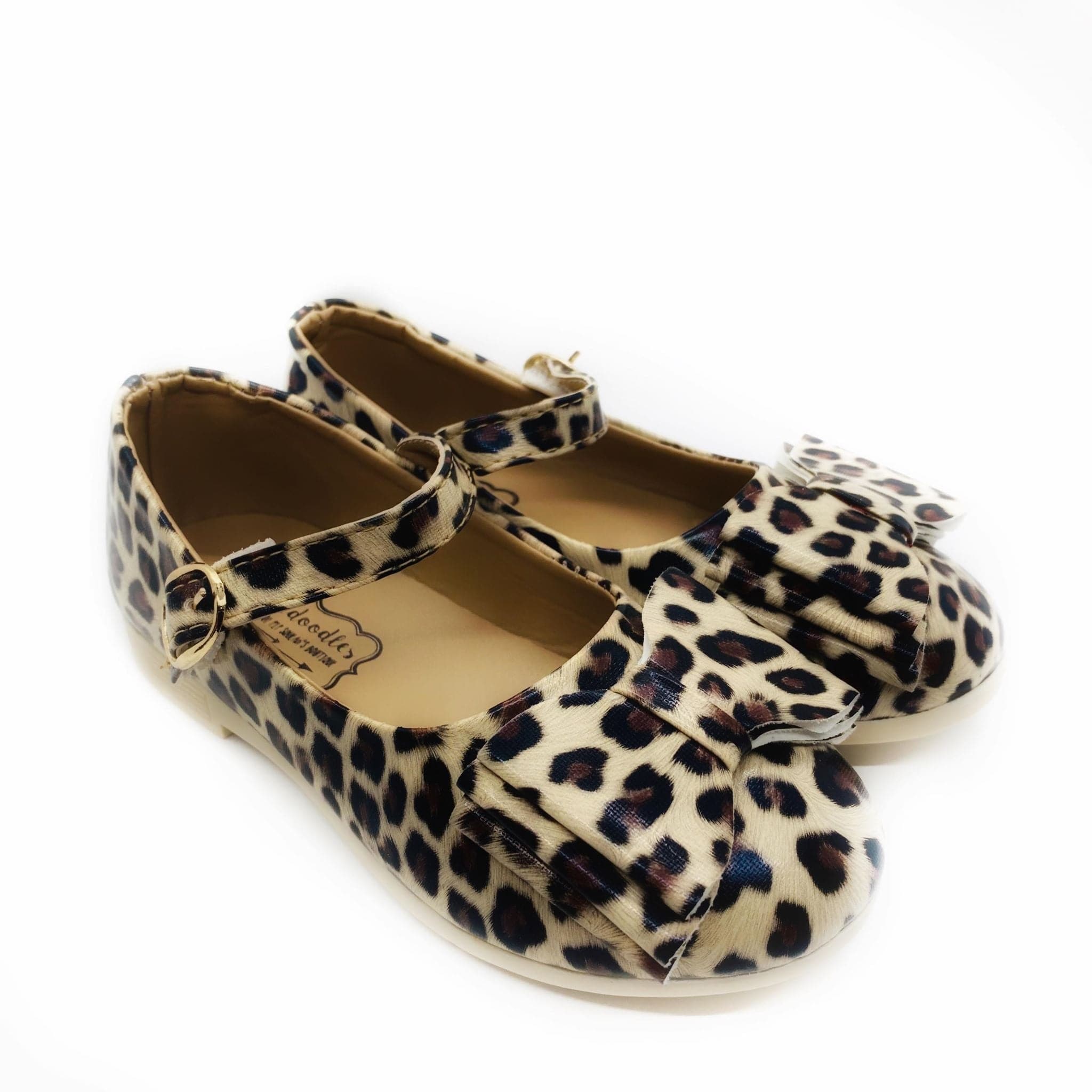 [Light Leopard] Bow Shoes
