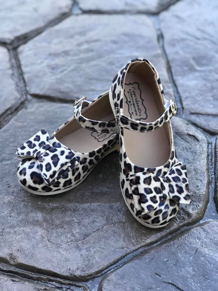 [Light Leopard] Bow Shoes