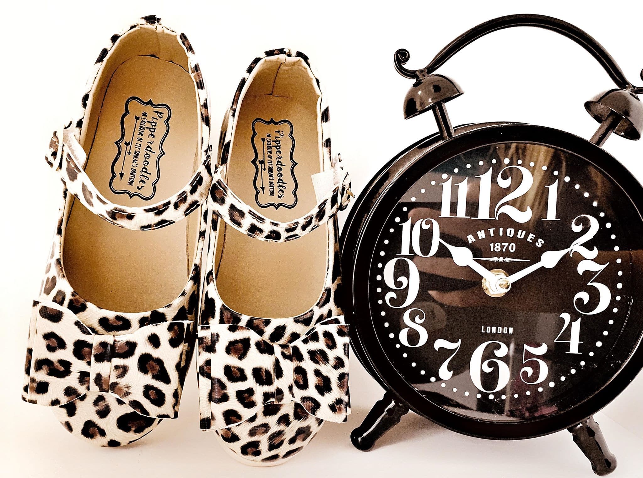 [Light Leopard] Bow Shoes