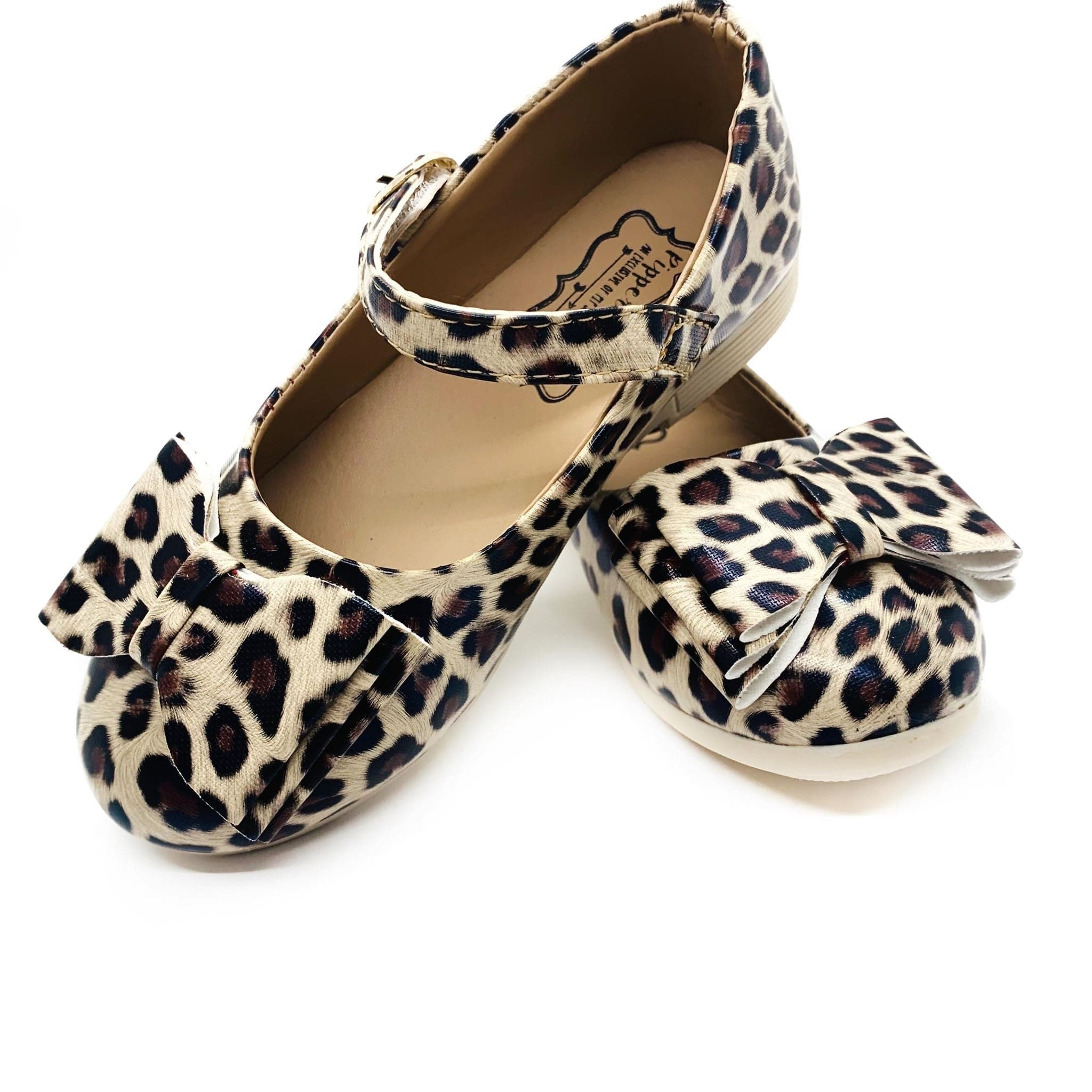 [Light Leopard] Bow Shoes
