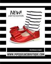 Load image into Gallery viewer, [Red Shimmer w/ Brown Sole] Bow Shoes
