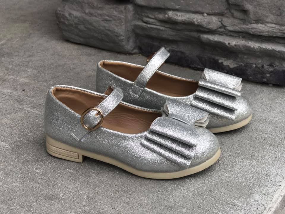 [Glitter Silver] Bow Shoes