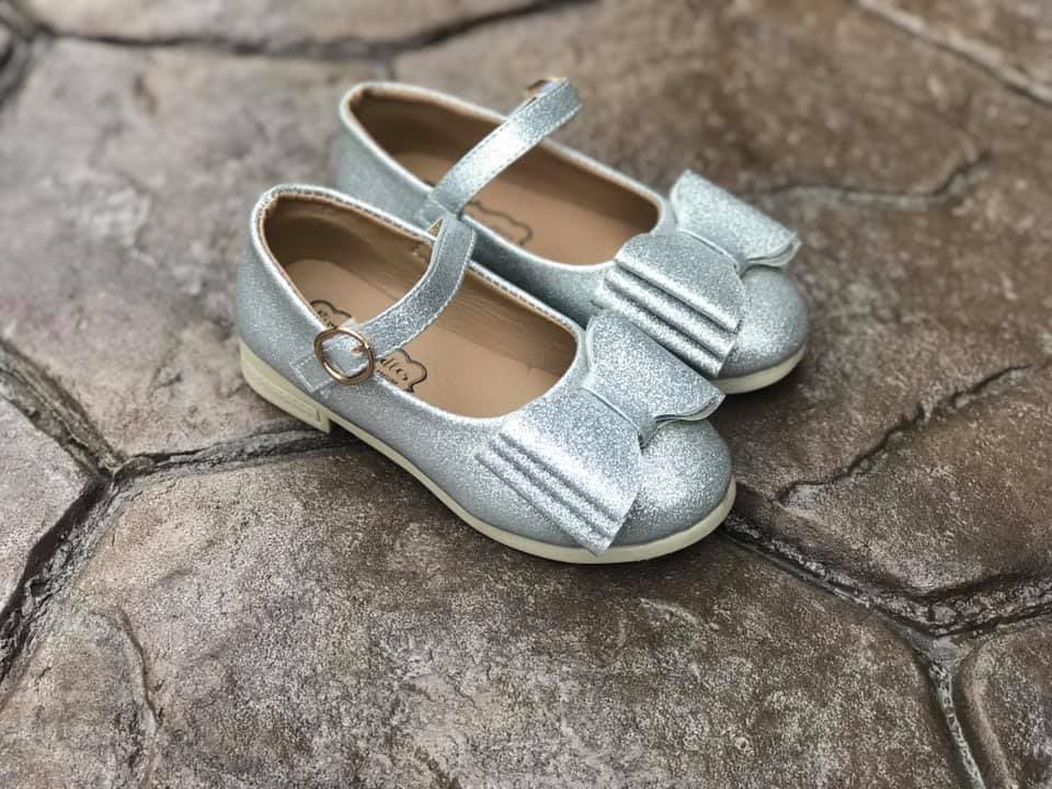 [Glitter Silver] Bow Shoes