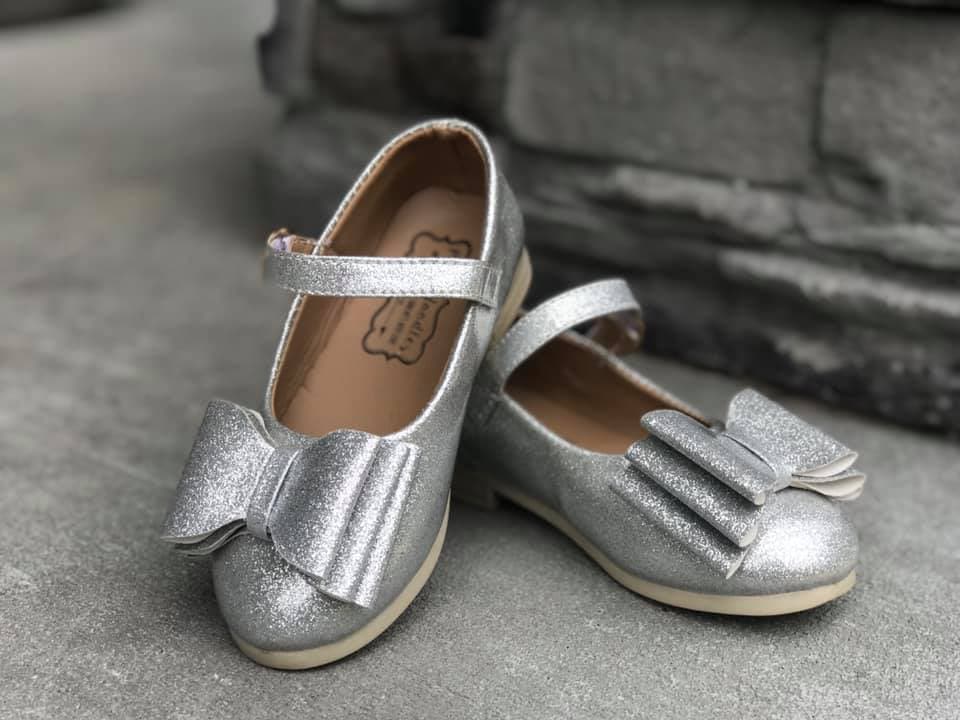 [Glitter Silver] Bow Shoes